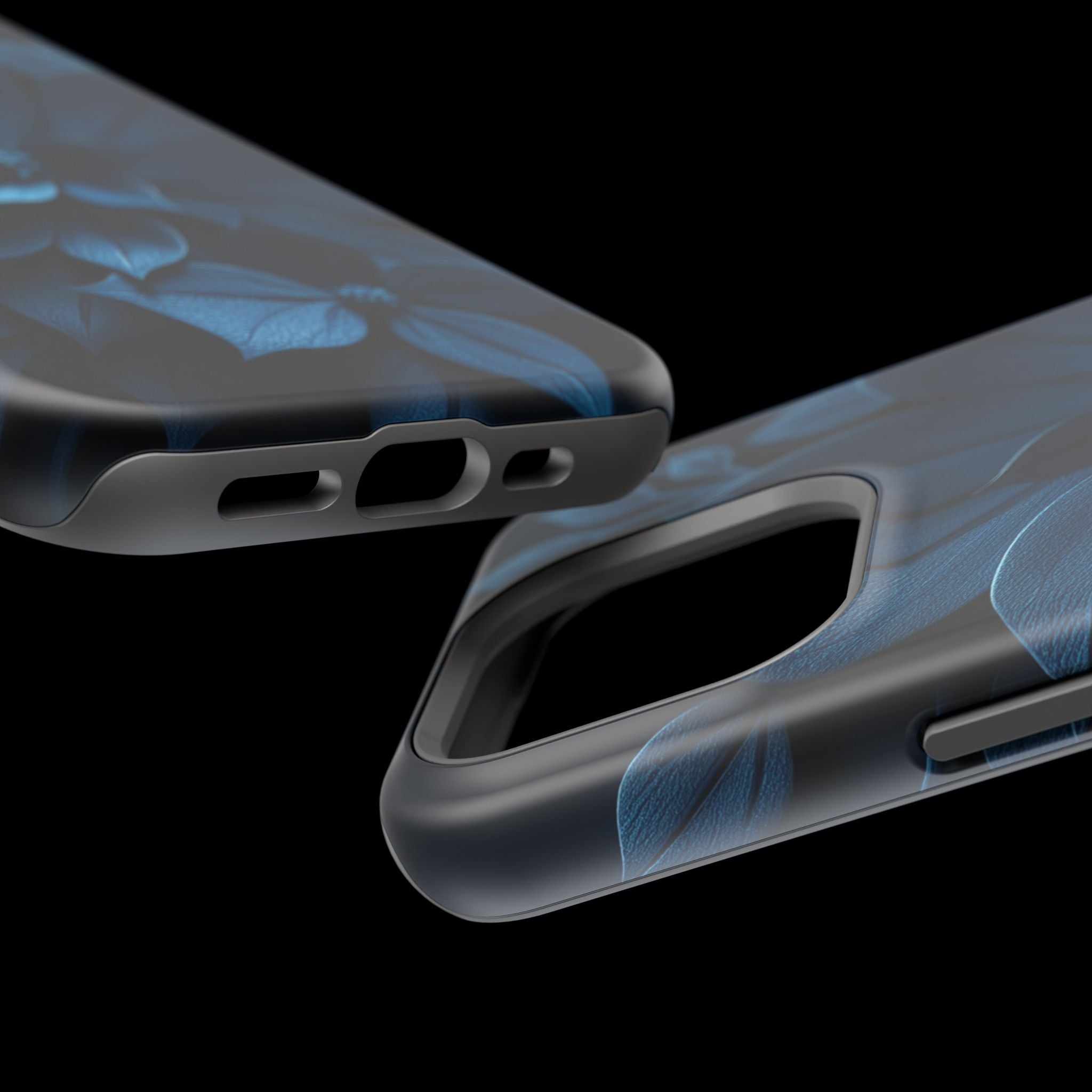 iPhone Midnight Blue And Silver Floral Dark Academia iPhone Slim · iPhone Case