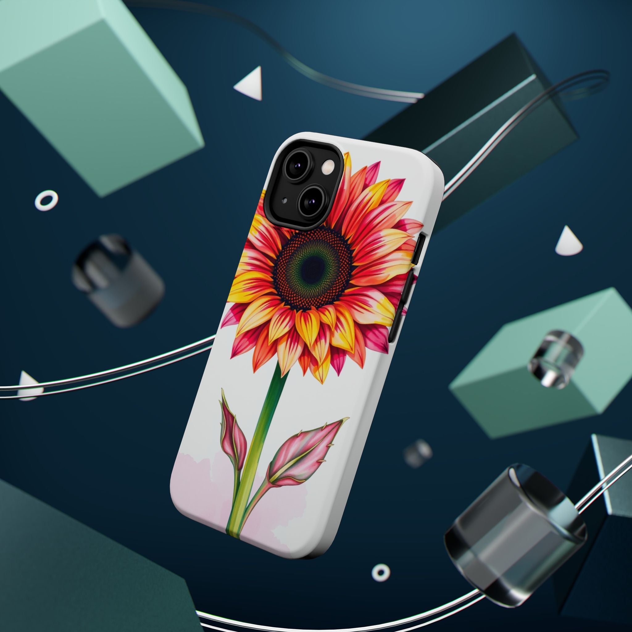 iPhone Sunflower Pop Vibrant Watercolor Slim Snap Case · iPhone Case