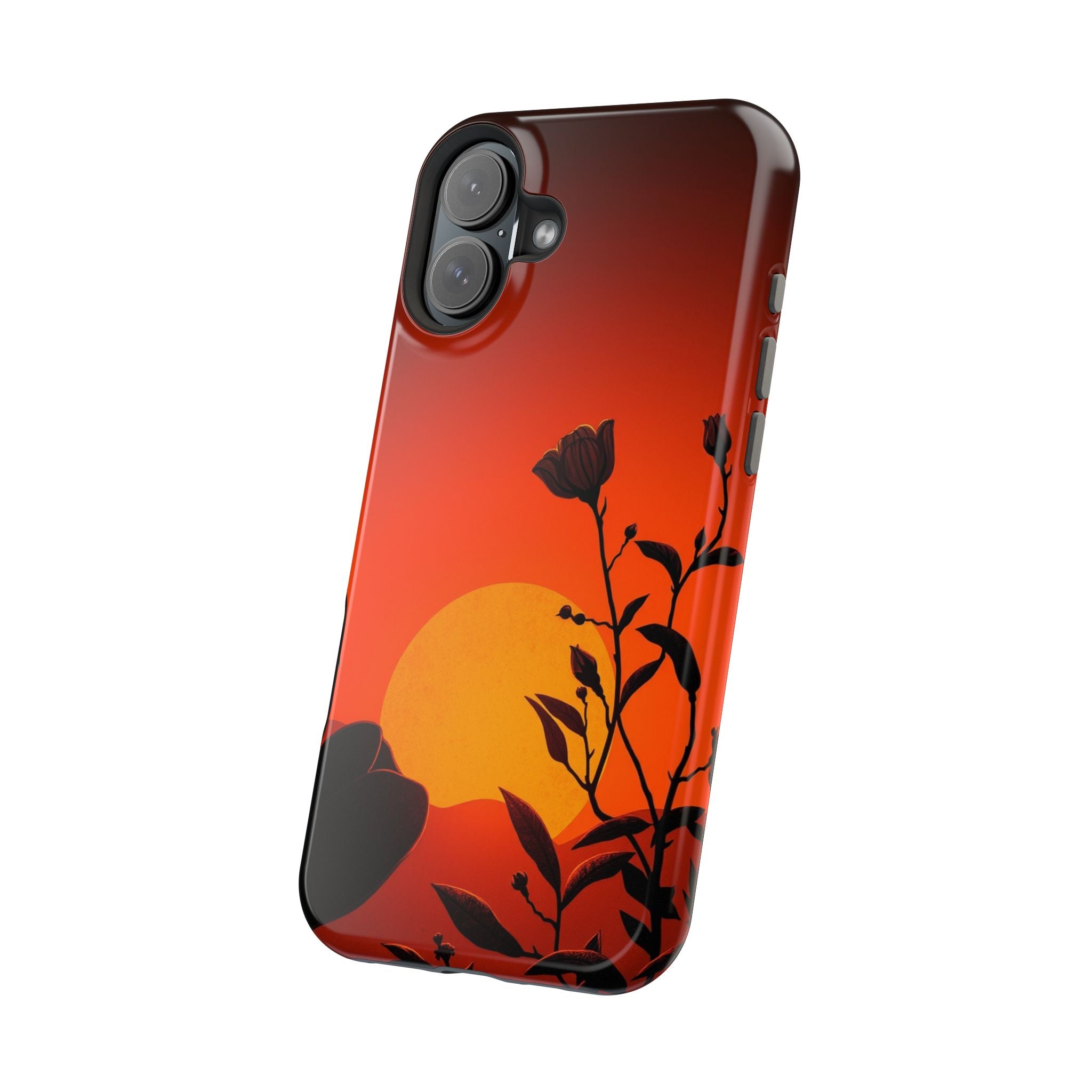 iPhone Bloom and Leaf Dark Gothic Ink Slim Everyday Designer Case · iPhone Case