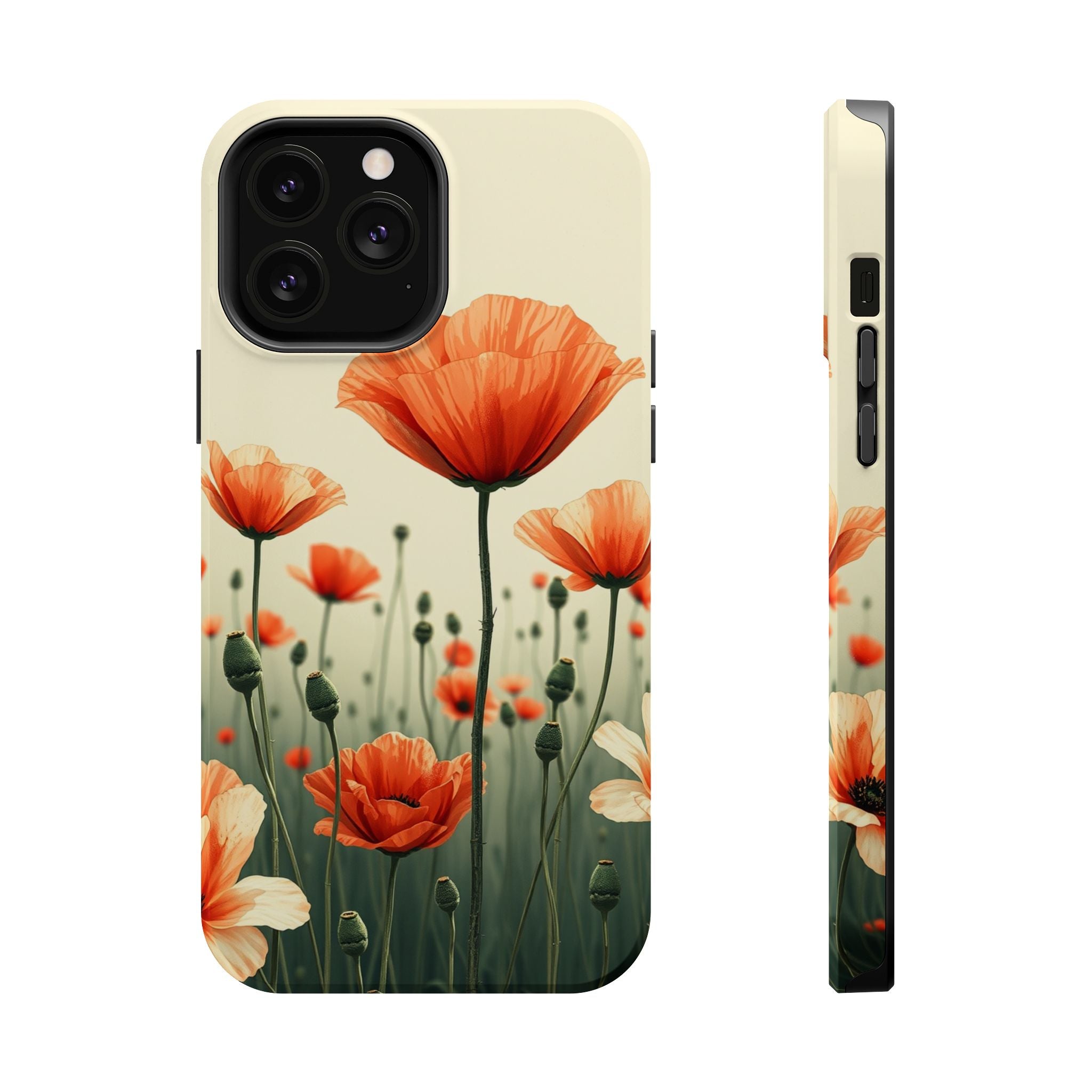 iPhone Sage And Ivory Poppy Field Bold Modern Everyday Snap Case · iPhone Case