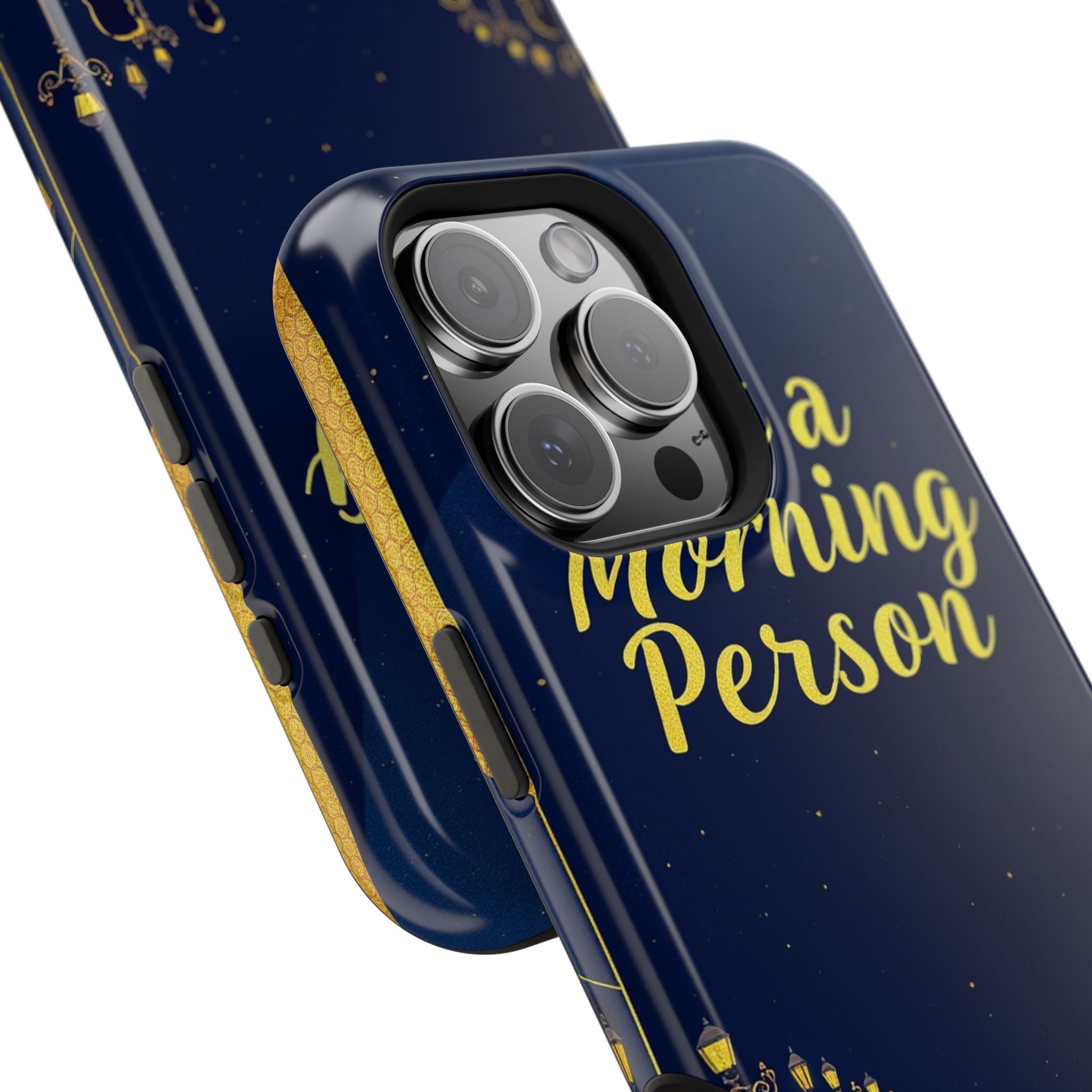 iPhone Midnight Blue And Silver Not a Morning Person Slim Snap Case · iPhone Cas