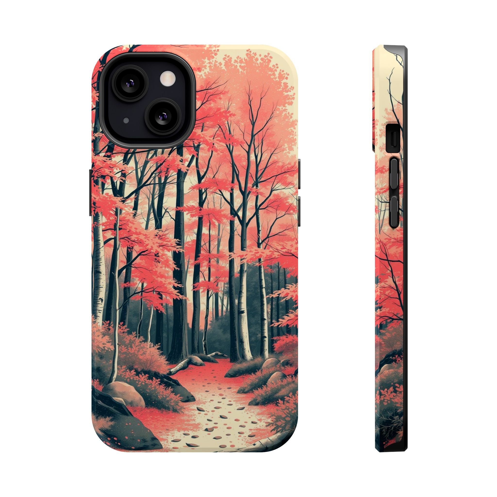 iPhone Autumn Forest Floor Risograph Print Slim iPhone Everyday · iPhone Case