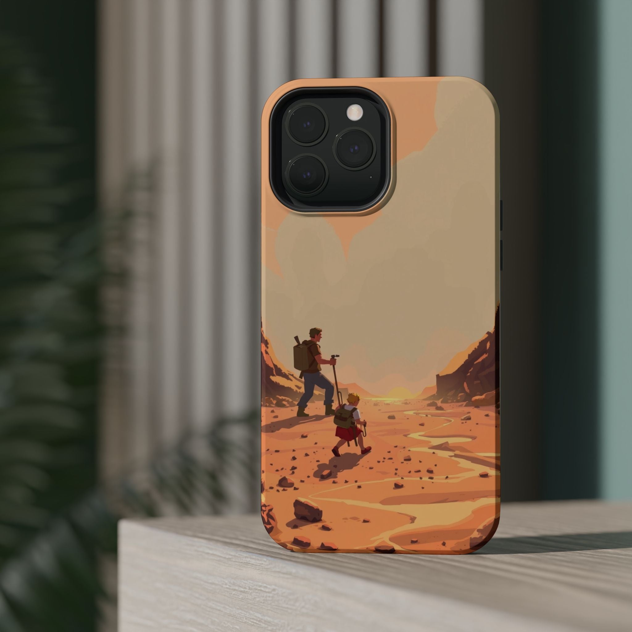 iPhone Burnt Orange And Sand Barely Surviving Slim Everyday Designer Case · iPho
