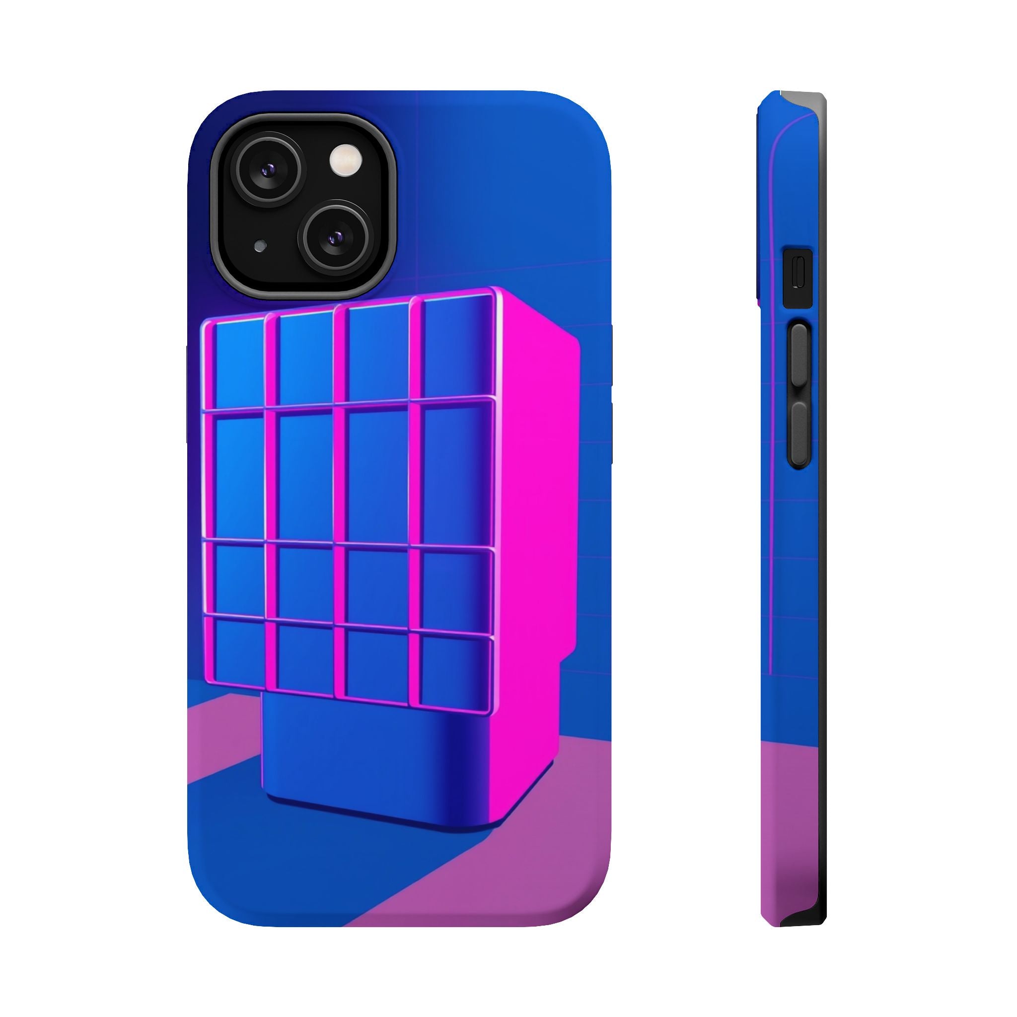 iPhone Earthy 80s Grid Synthwave Design Slim Everyday Designer Case · iPhone Cas