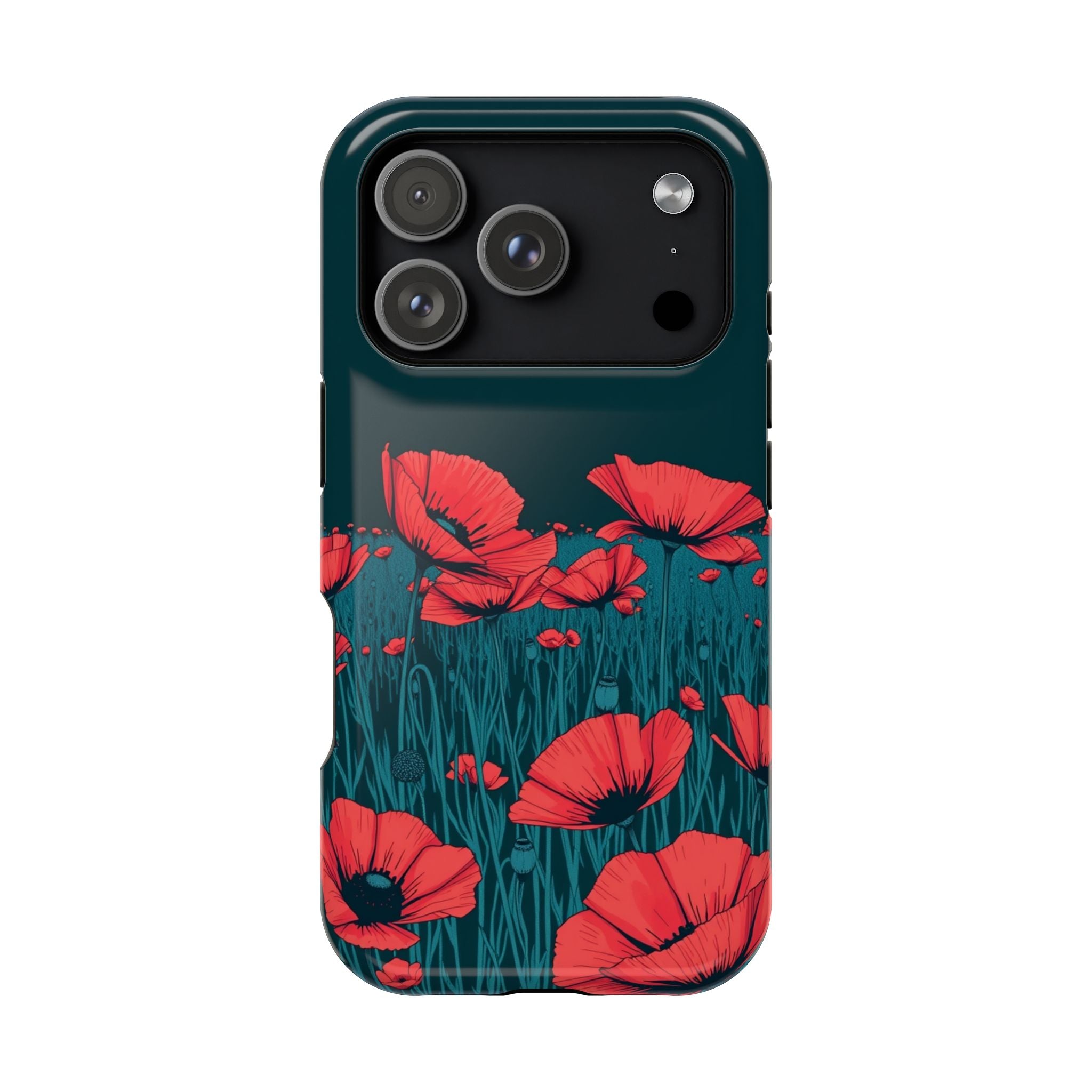 iPhone Poppy Field Dark Gothic Ink Clean Minimal Snap Cas Slim Snap Case · iPhon