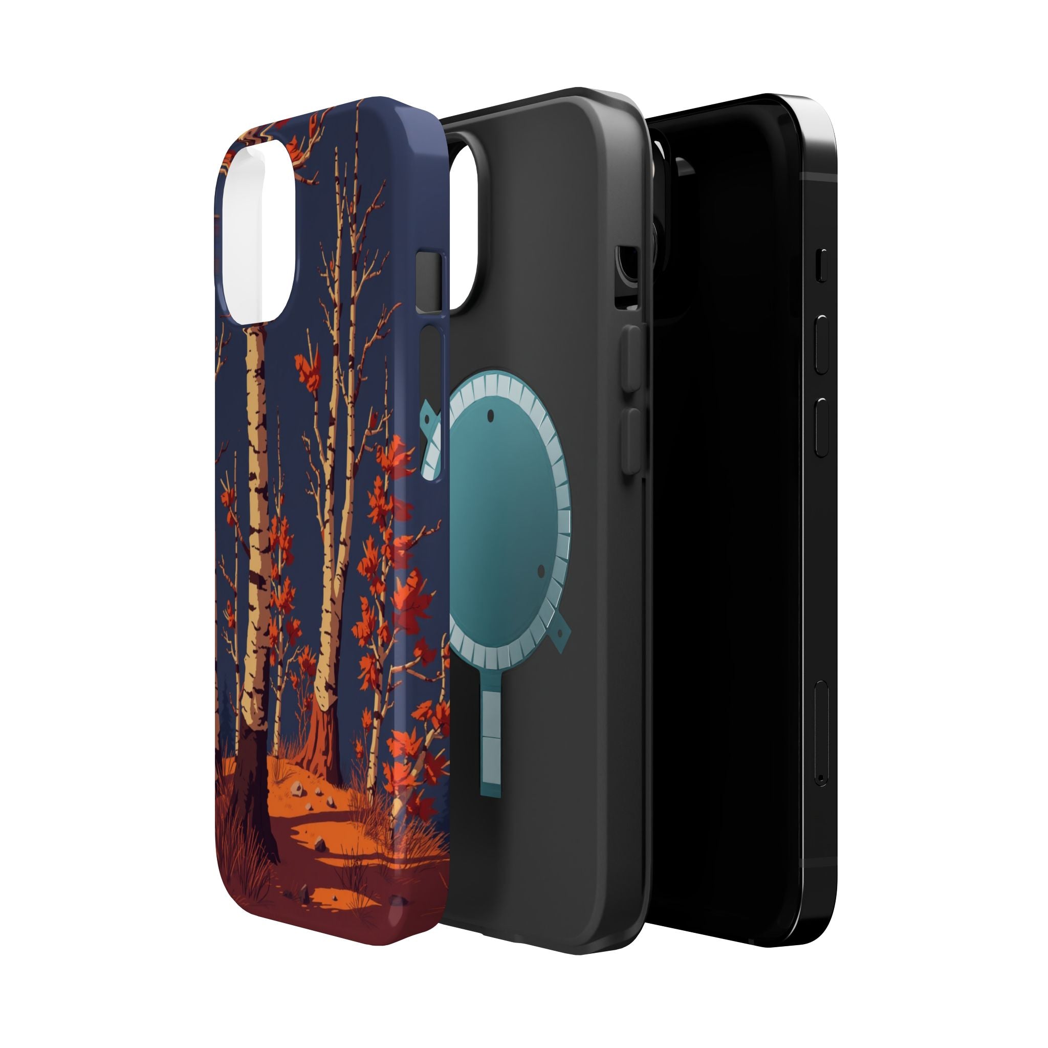 iPhone Birch Grove Pixel Art -Bit Bold Modern Everyday Snap Case · iPhone Case