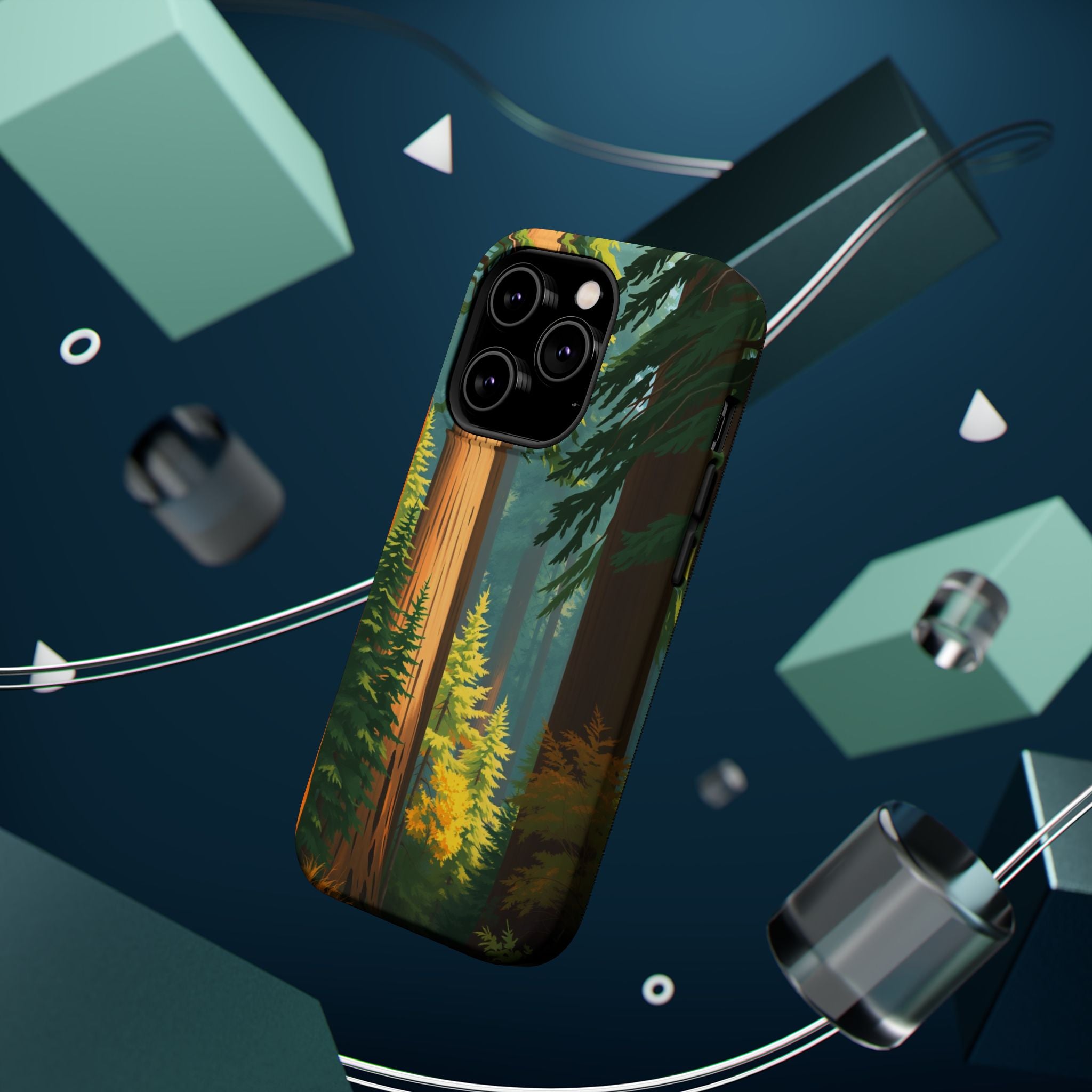 iPhone Redwood Forest Oil Painting Impressionist Clean iPhone Minimal · iPhone C