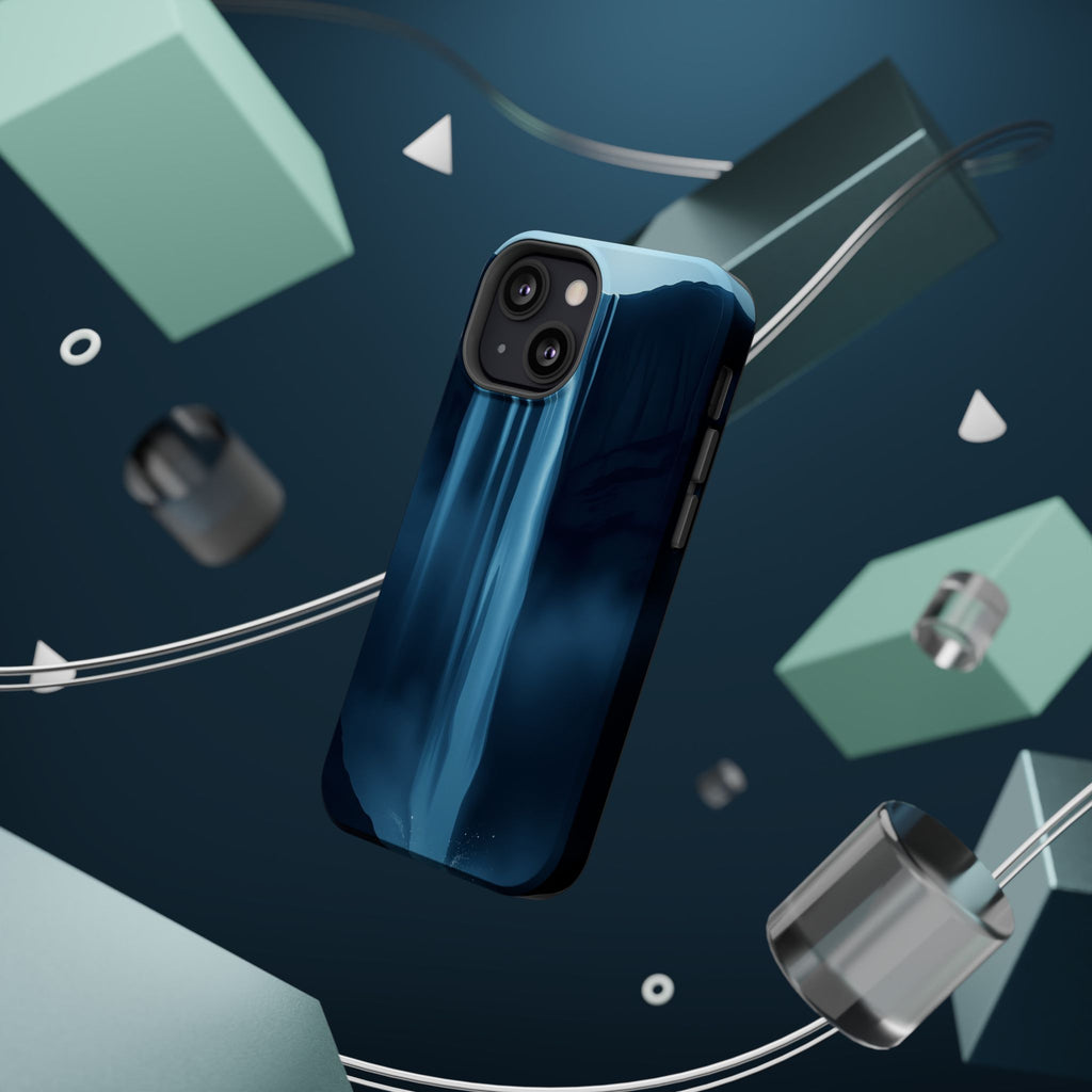 iPhone Midnight Blue And Silver Waterfall Mist Soft iPhone Finish · iPhone Case