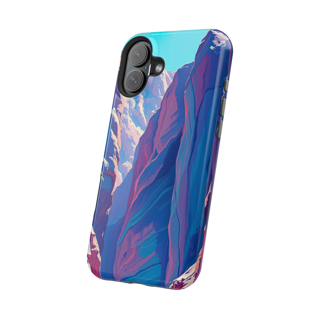 iPhone Cyan And Magenta Canyon Wall Slim Everyday Designer Case · iPhone Case