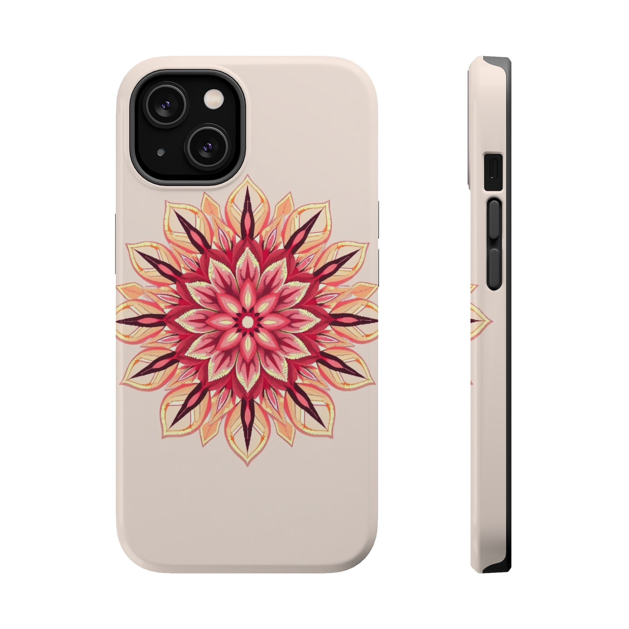 iPhone Floral Mandala Pixel Art -Bit Slim Everyday Designer Case · iPhone Case
