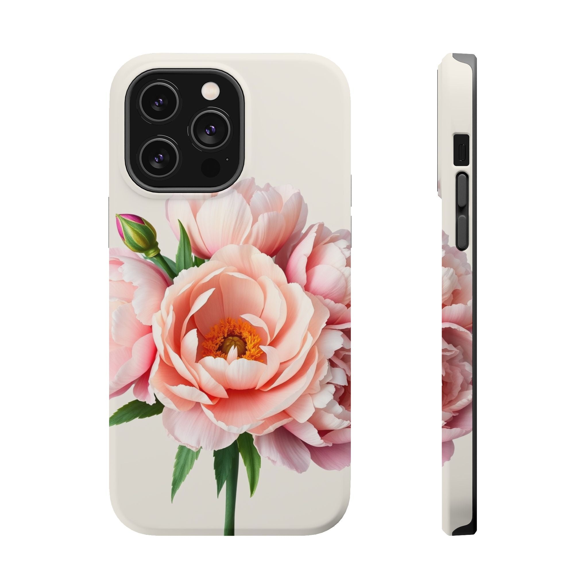 iPhone Serene Peony Bouquet Design Bold Modern Everyday Snap Case · iPhone Case