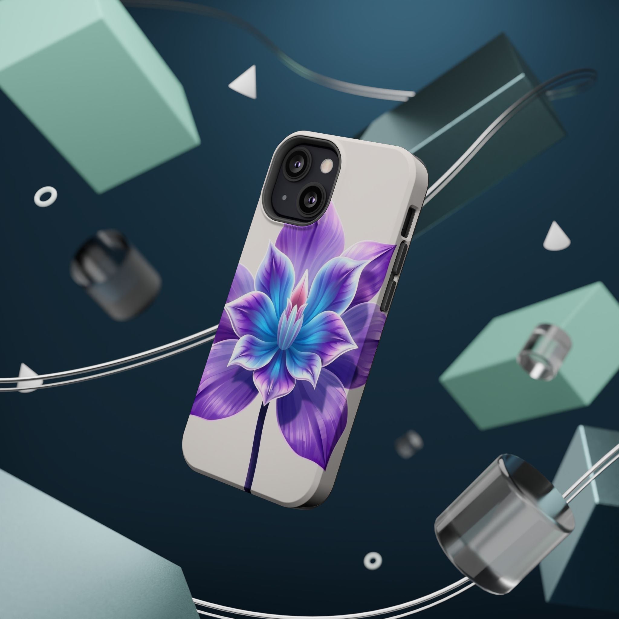 iPhone Dreamy Neon Floral Design 10 Slim Everyday Designer Case · iPhone Case