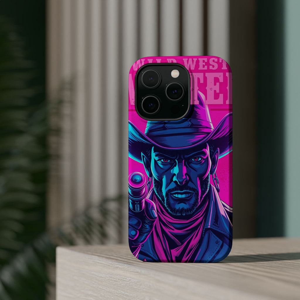 iPhone Wild West Wanted Neon Cyberpunk Slim Everyday Designer Case · iPhone Case