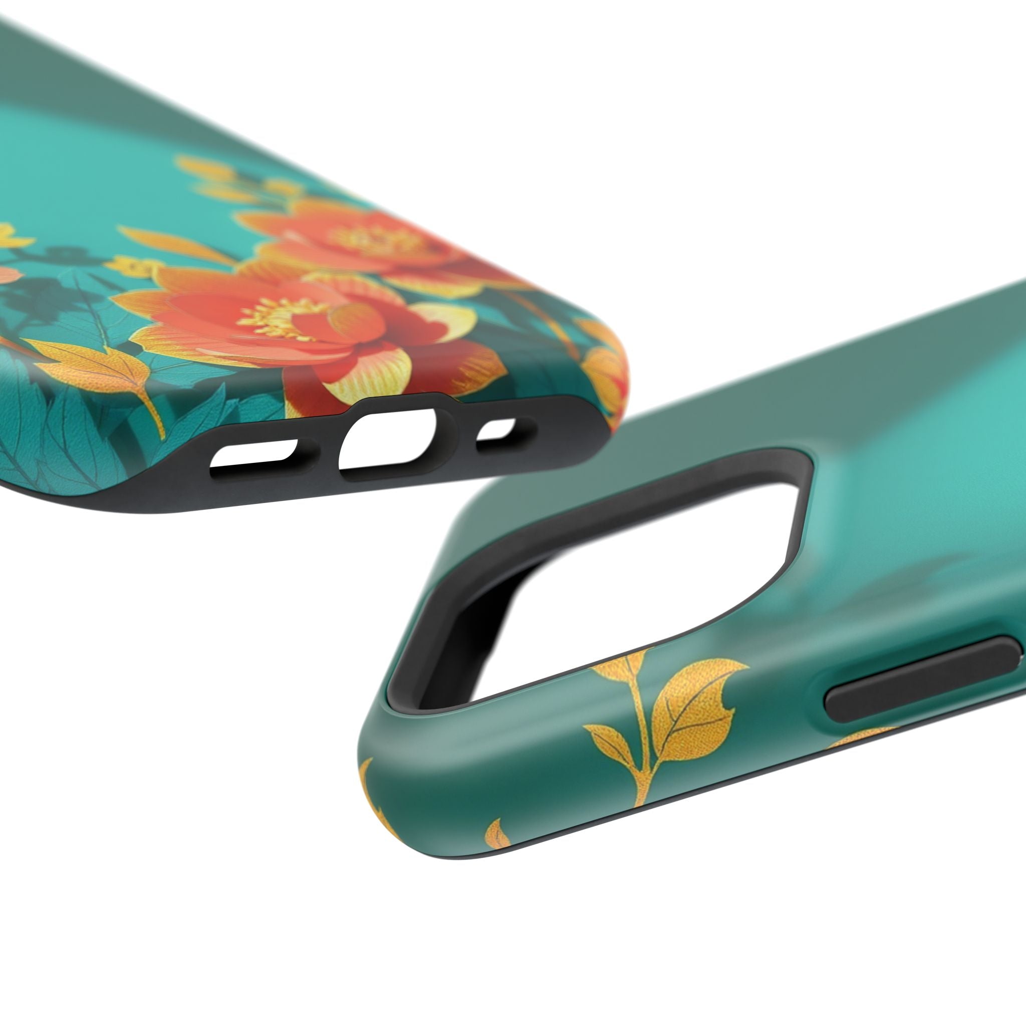 iPhone Floral Gold Foil Paper Cut Art Slim Everyday Designer Case · iPhone Case