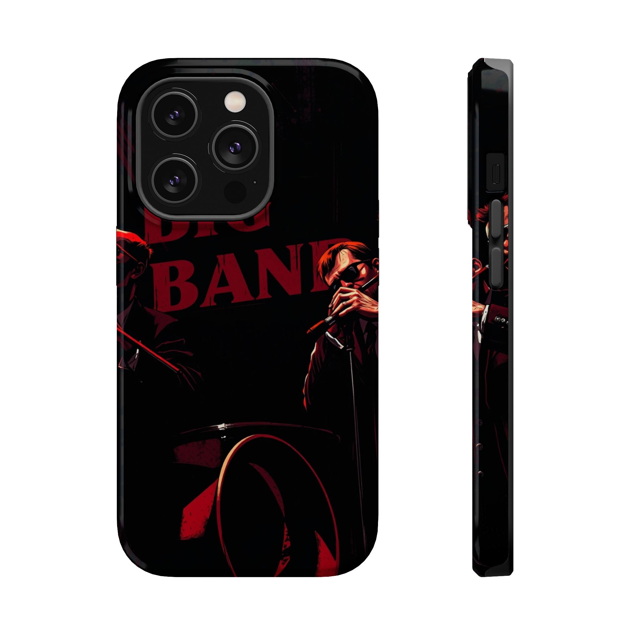 iPhone Black And Crimson Big Band Era Slim Everyday Designer Case · iPhone Case