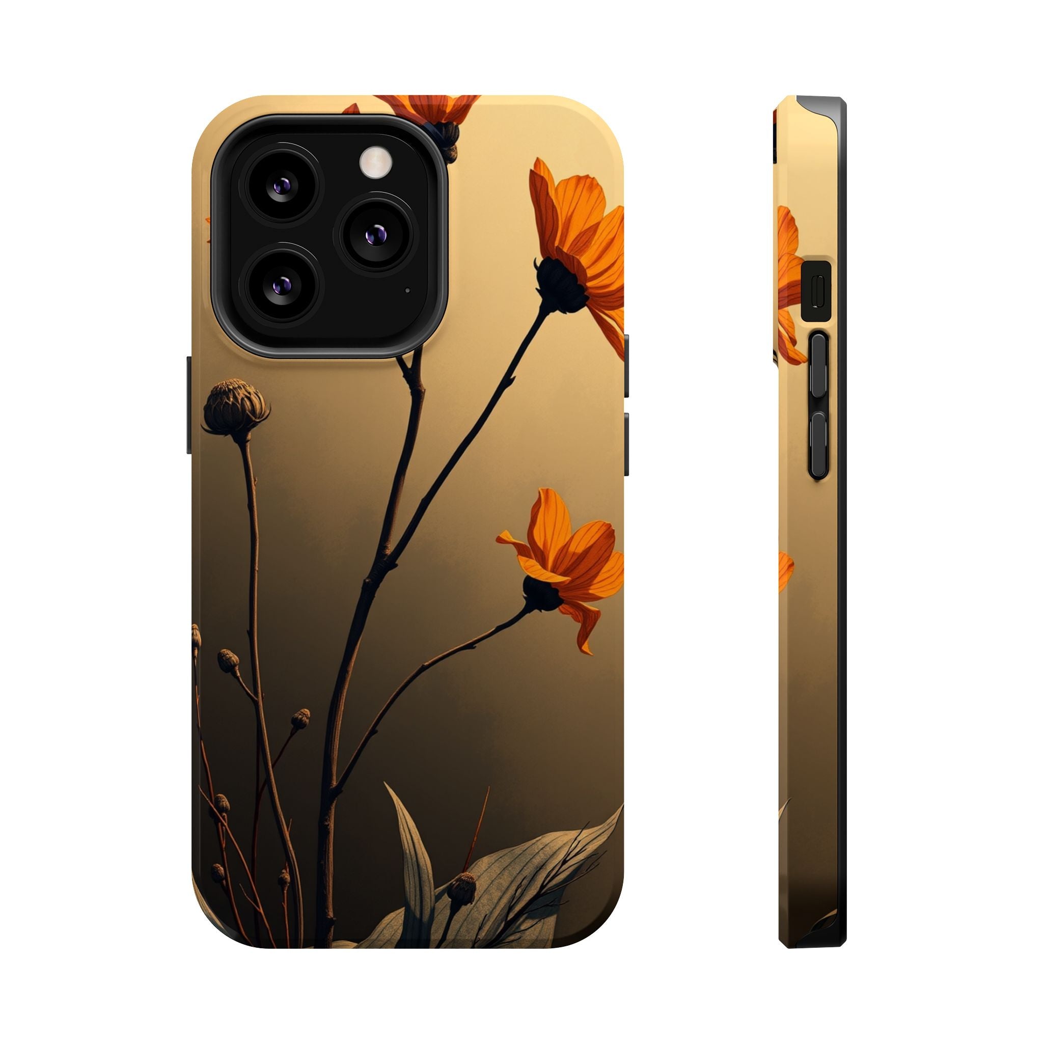 iPhone Burnt Orange And Sand Botanical Illustration Gal Slim Snap Case · iPhone