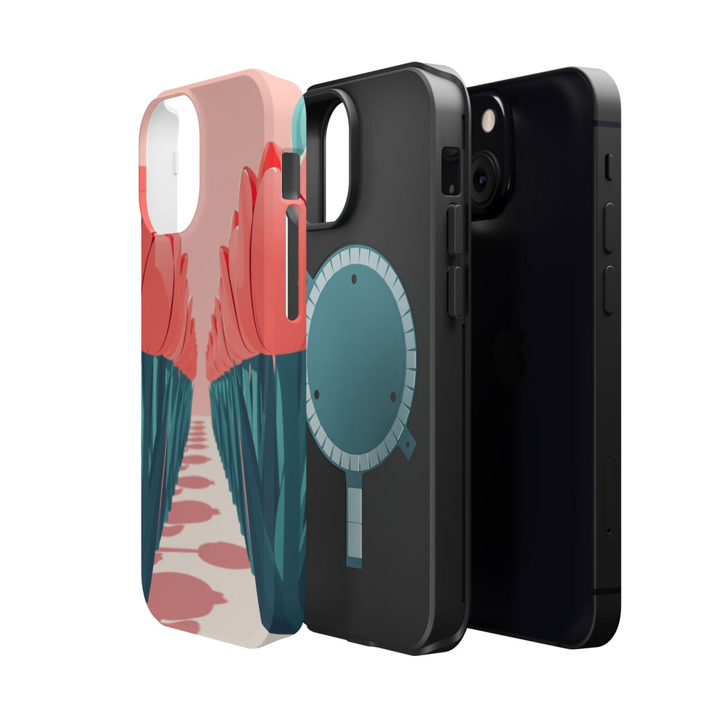 iPhone Tulip Row Pastel Kawaii Slim Everyday Designer Case · iPhone Case