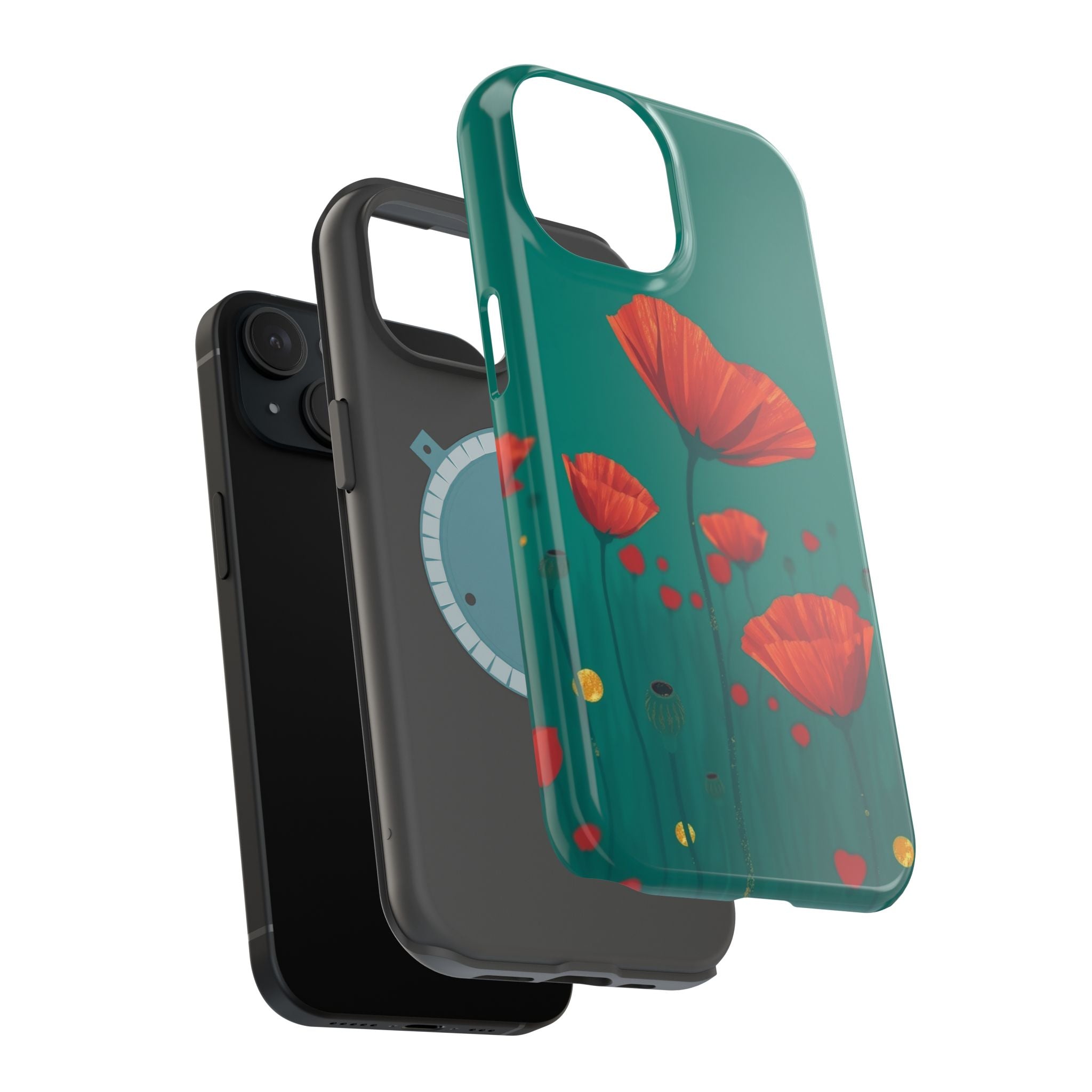 iPhone Earthy Poppy Field Design Bold Modern Everyday Snap Case · iPhone Case