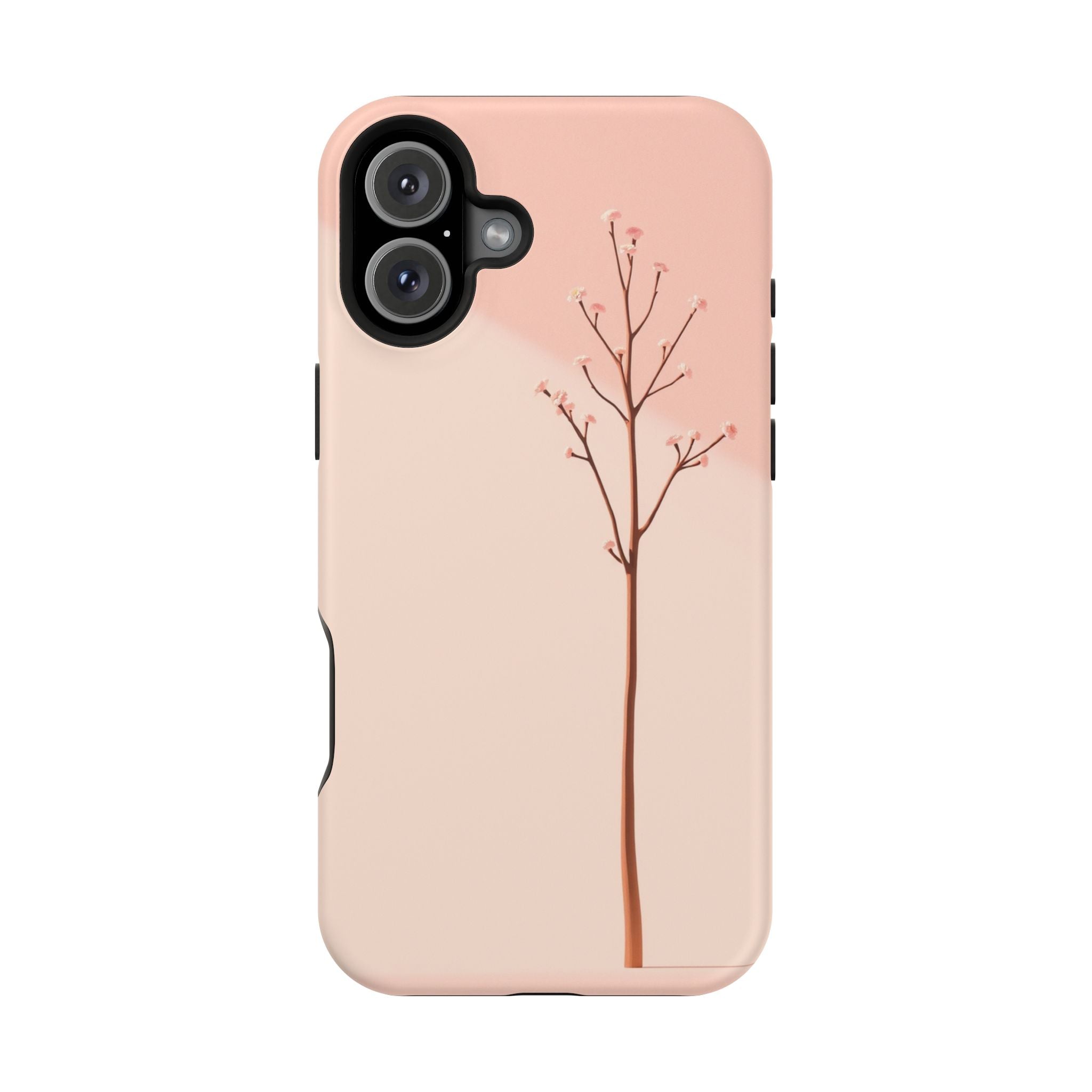 iPhone Rose Pink And Cream Minimalist Stem Slim iPhone Everyday · iPhone Case