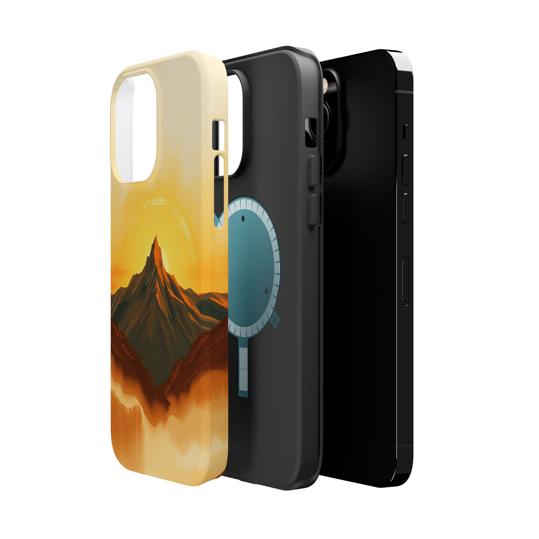 iPhone Mustard And Rust Mountain at Sunrise Slim iPhone Everyday · iPhone Case