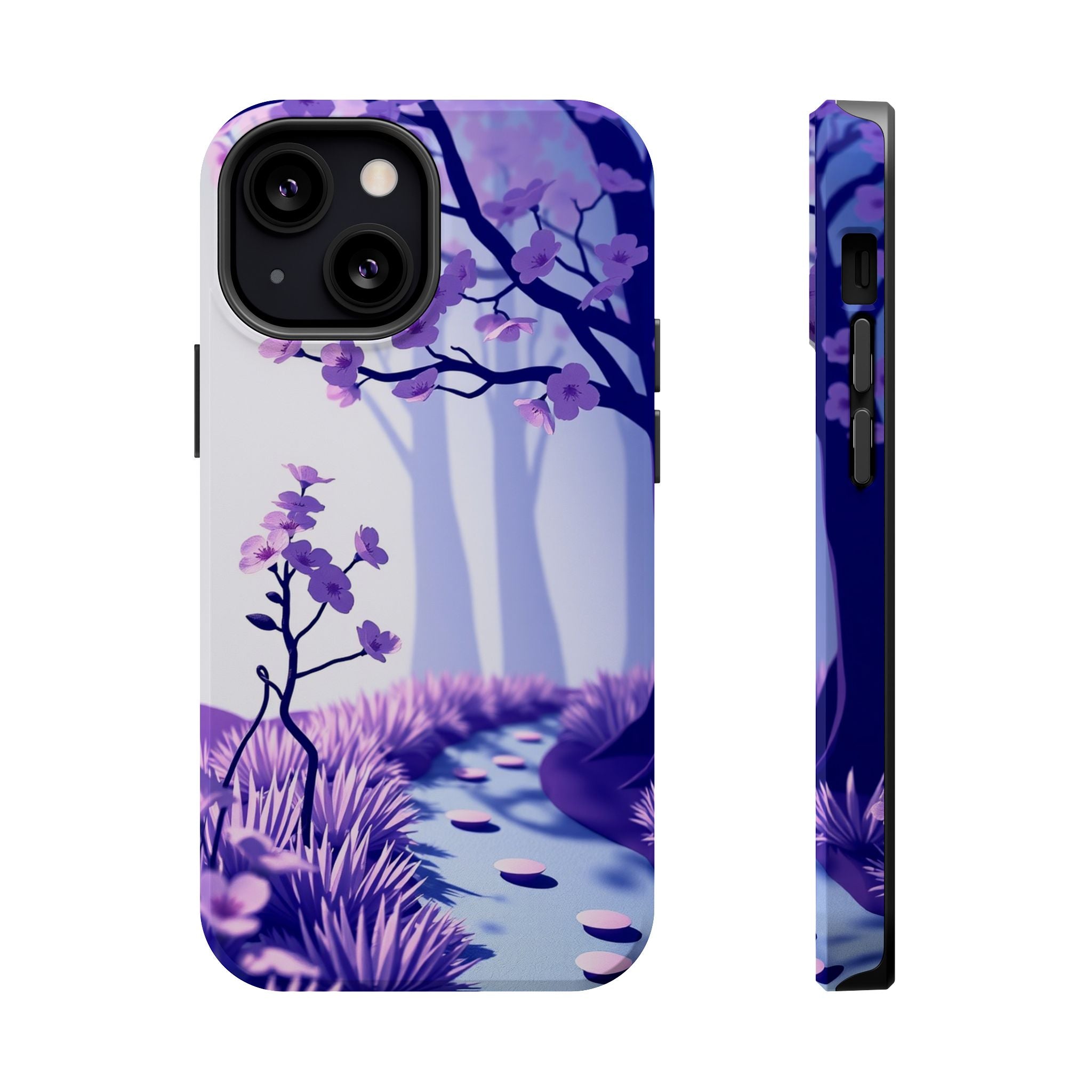 iPhone Blossom Trail Paper Cut Art Bold Modern Everyday Snap Case · iPhone Case