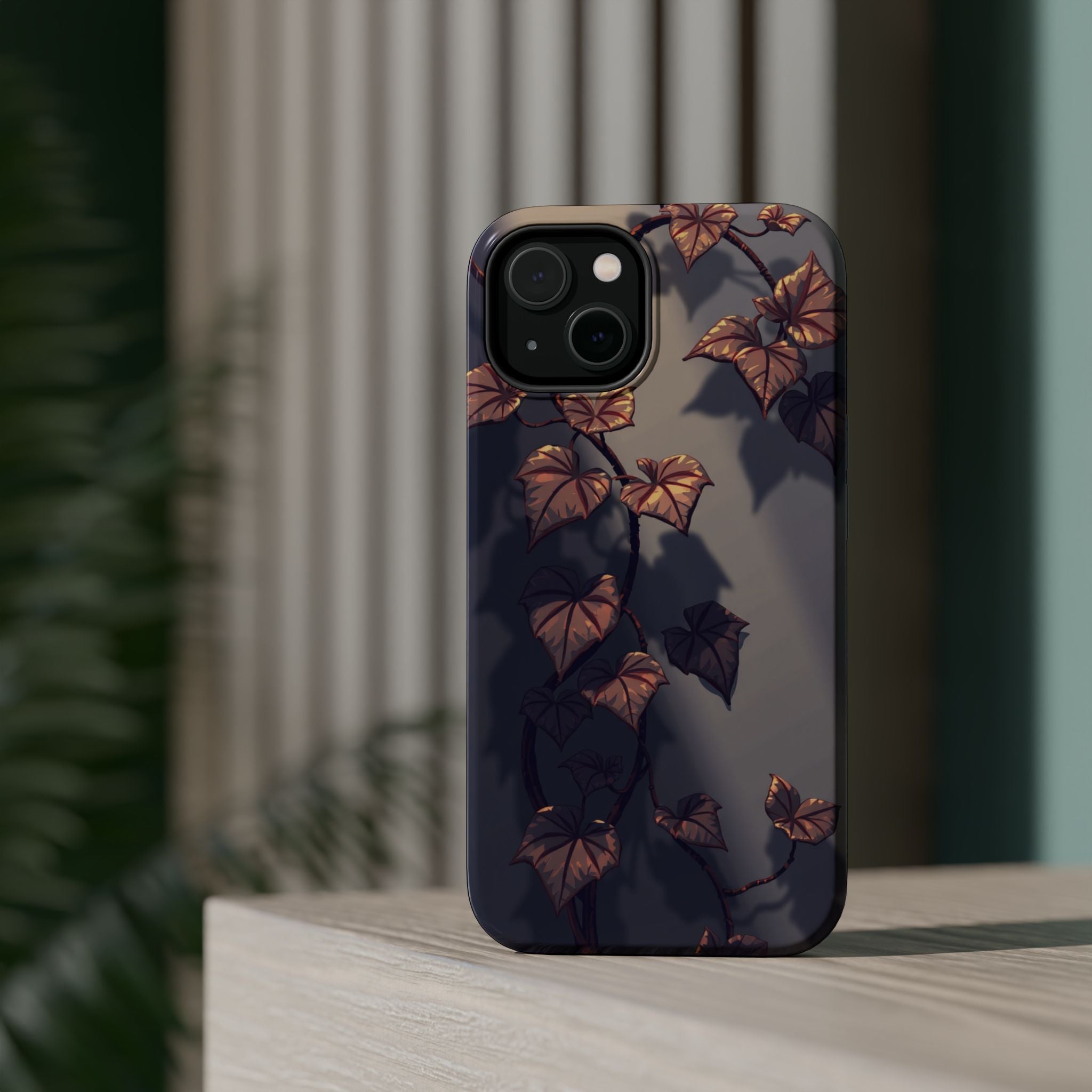 iPhone Charcoal And Copper Art Nouveau Vine Soft iPhone 13 Finish · iPhone Case
