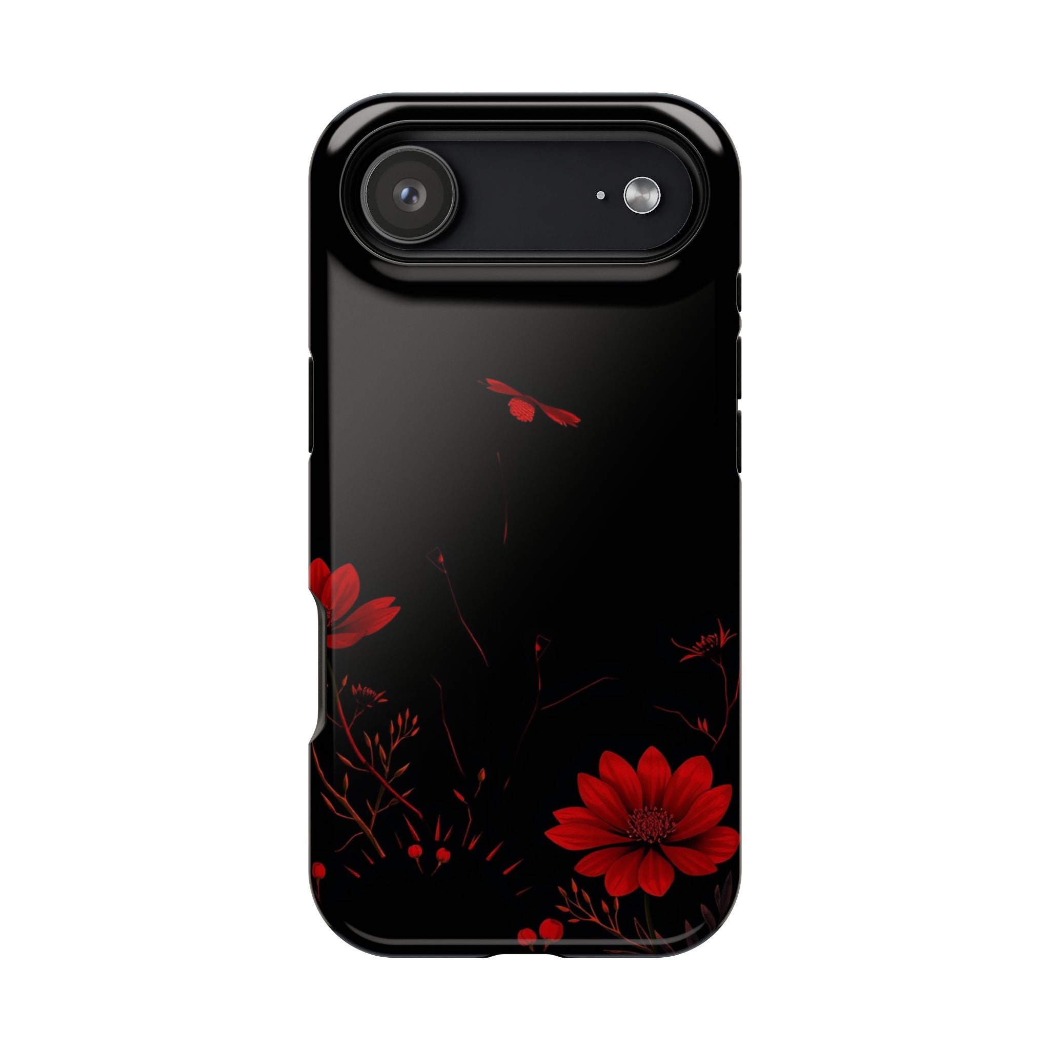 iPhone Black And Crimson Desert Flower Slim Everyday Designer Case · iPhone Case