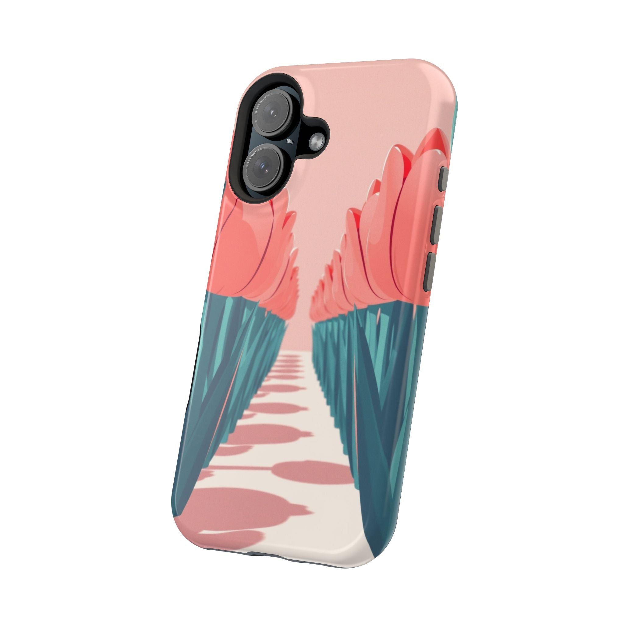 iPhone Tulip Row Pastel Kawaii Slim Everyday Designer Case · iPhone Case