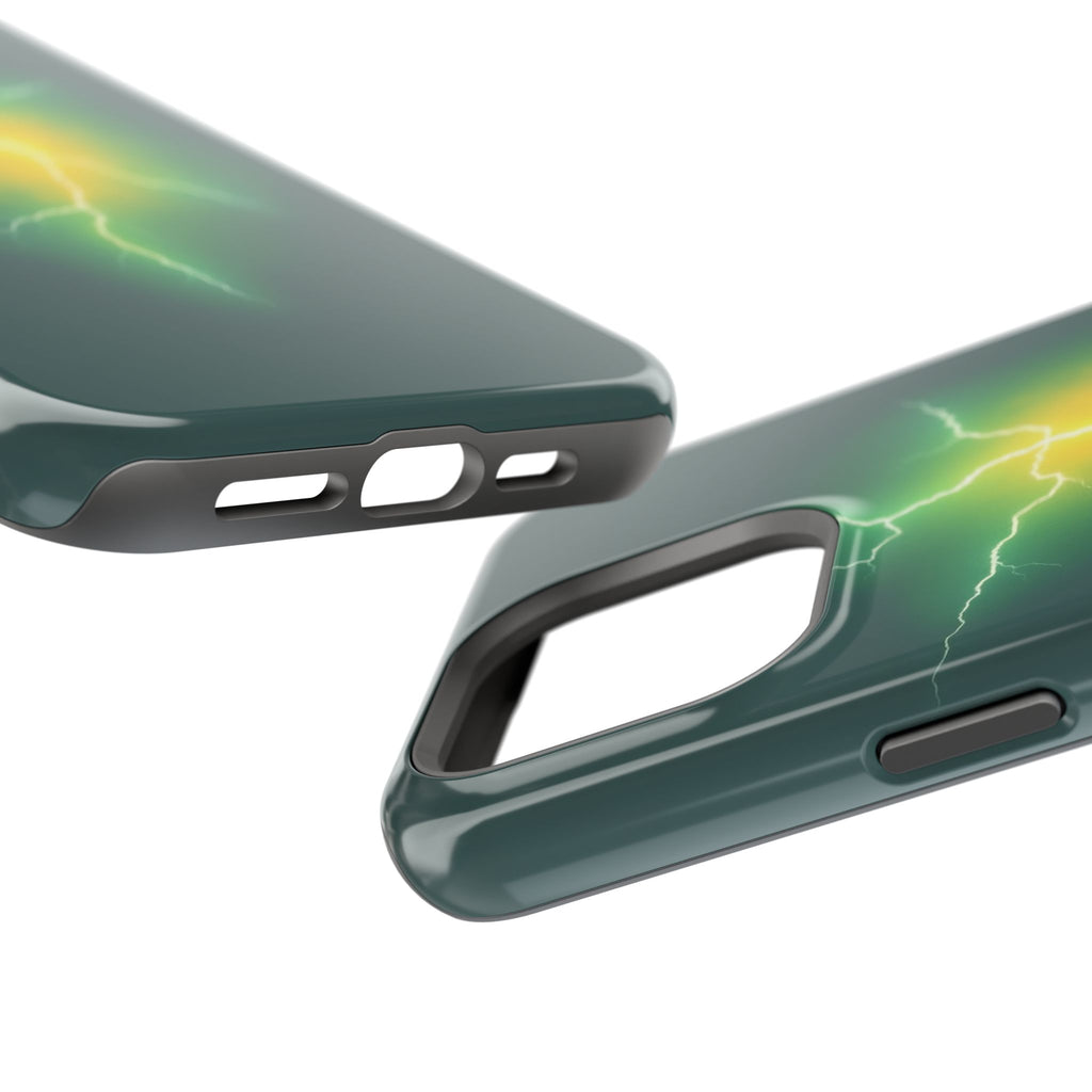 iPhone Emerald Green And Gold Prairie Lightning Soft iPhone Finish · iPhone Case