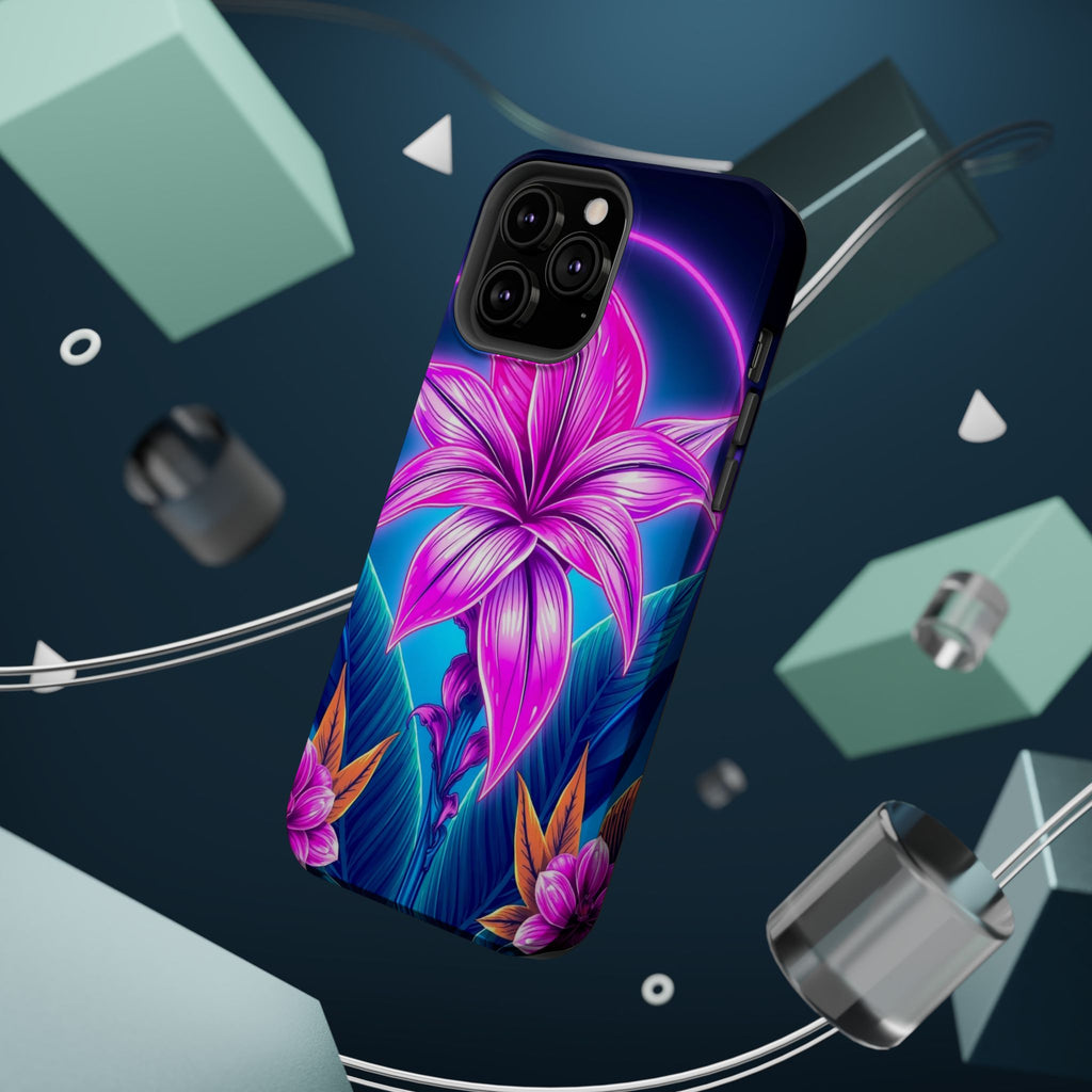 iPhone Tropical Bloom Neon Cyberpunk Slim Everyday Designer Case · iPhone Case