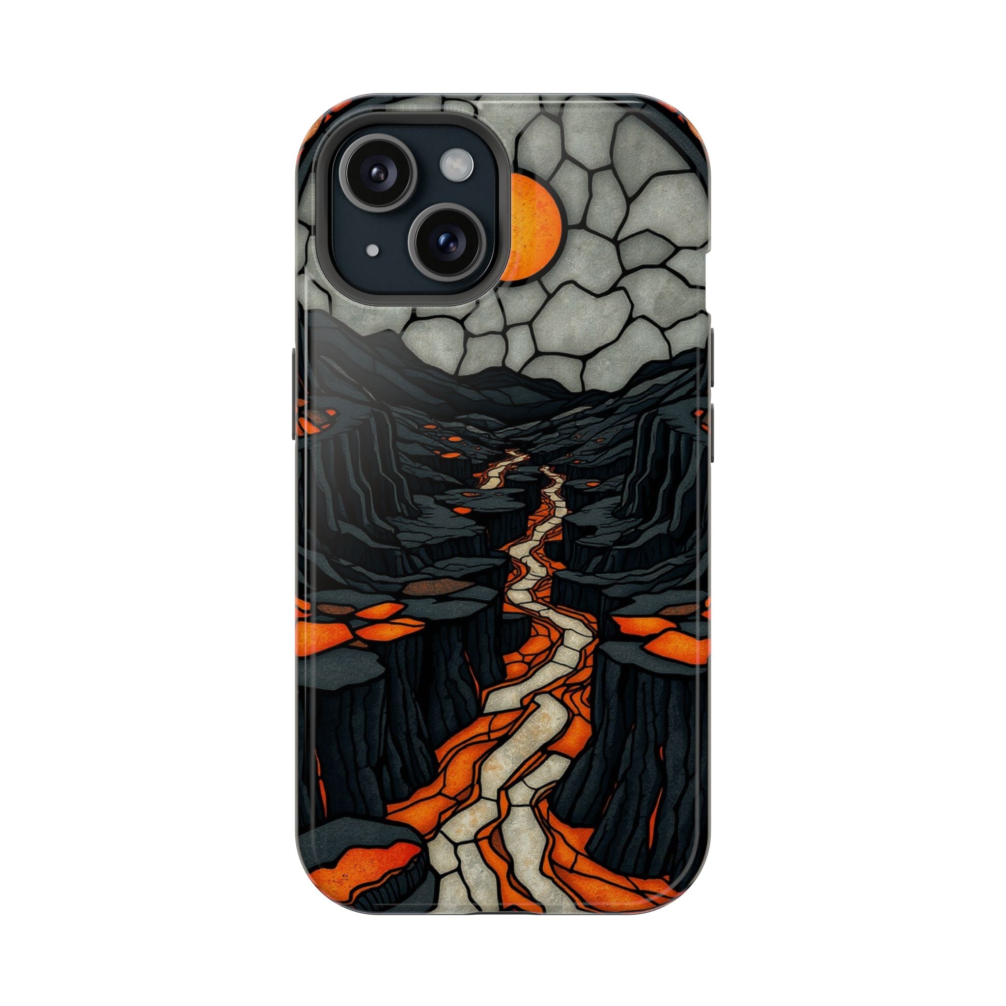 iPhone Charcoal And Copper Lava Field Slim Everyday Designer Case · iPhone Case