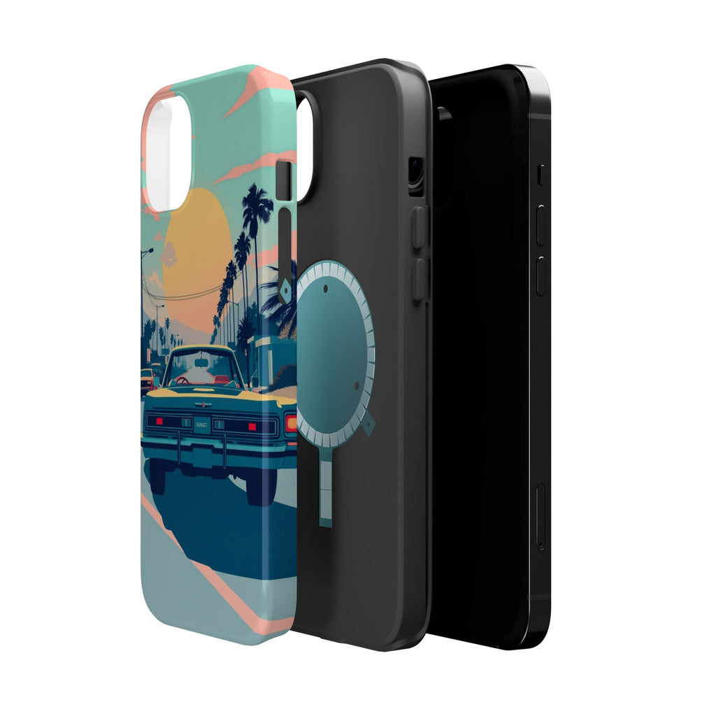 iPhone Sunset Drive 80s Pop Art Bold Slim Everyday Designer Case · iPhone Case