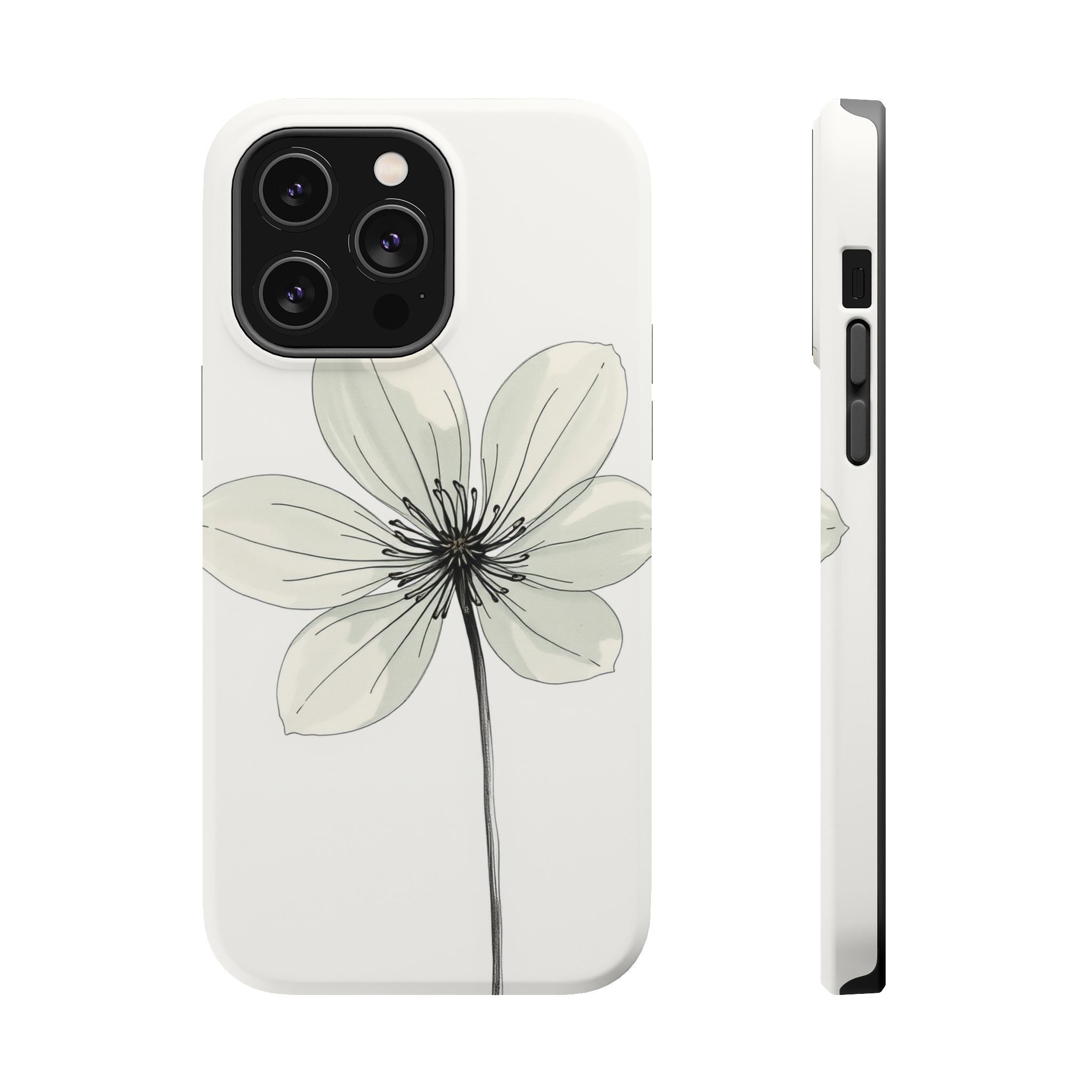 iPhone Sage And Ivory Floral Ink Wash Slim Everyday Designer Case · iPhone Case