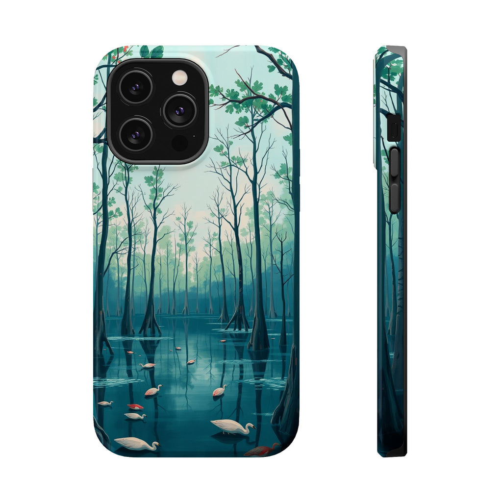 iPhone Cypress Swamp Electric Art Bold Modern Everyday Snap Case · iPhone Case