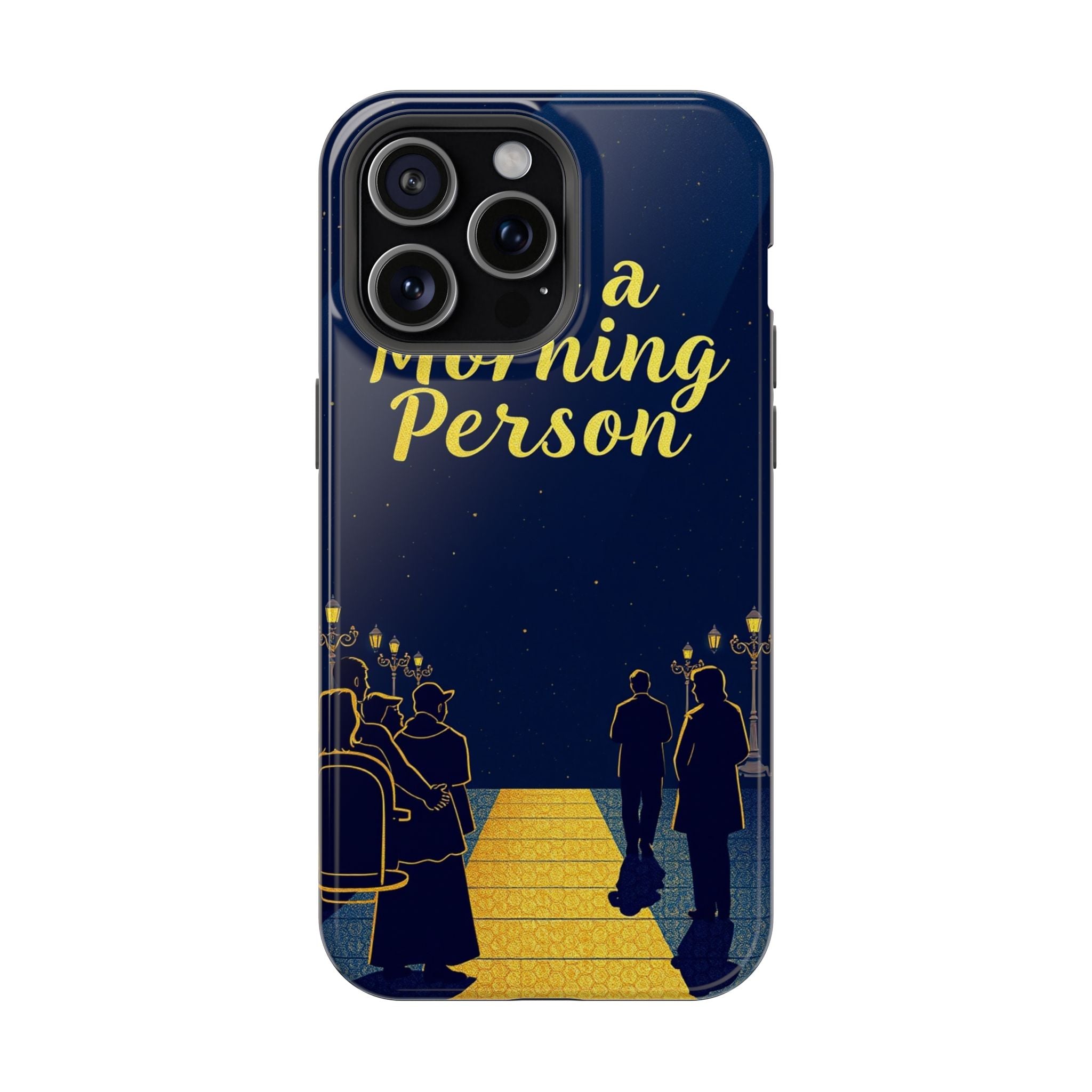 iPhone Midnight Blue And Silver Not a Morning Person Slim Snap Case · iPhone Cas