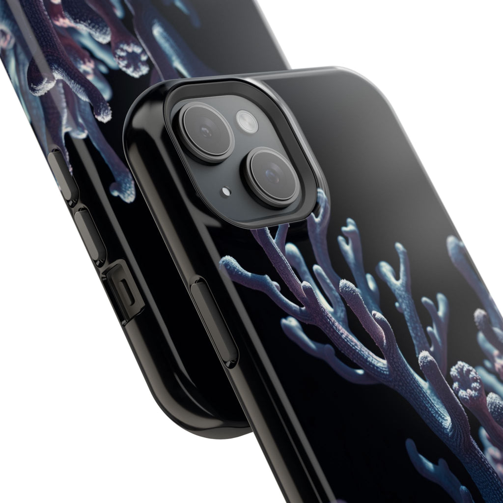 iPhone Midnight Blue And Silver Coral Reef Life Soft iPhone Finish · iPhone Case