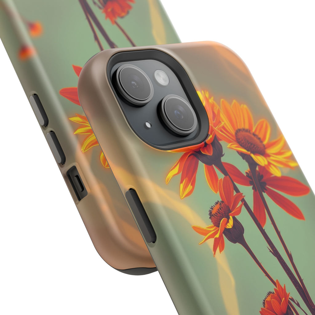 iPhone Burnt Orange And Sand Wildflower Bunch Slim iPhone Everyday · iPhone Case