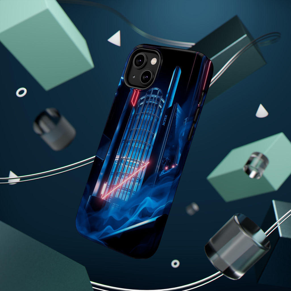 iPhone Midnight Blue And Silver Bauhaus Composition Slim Snap Case · iPhone Case
