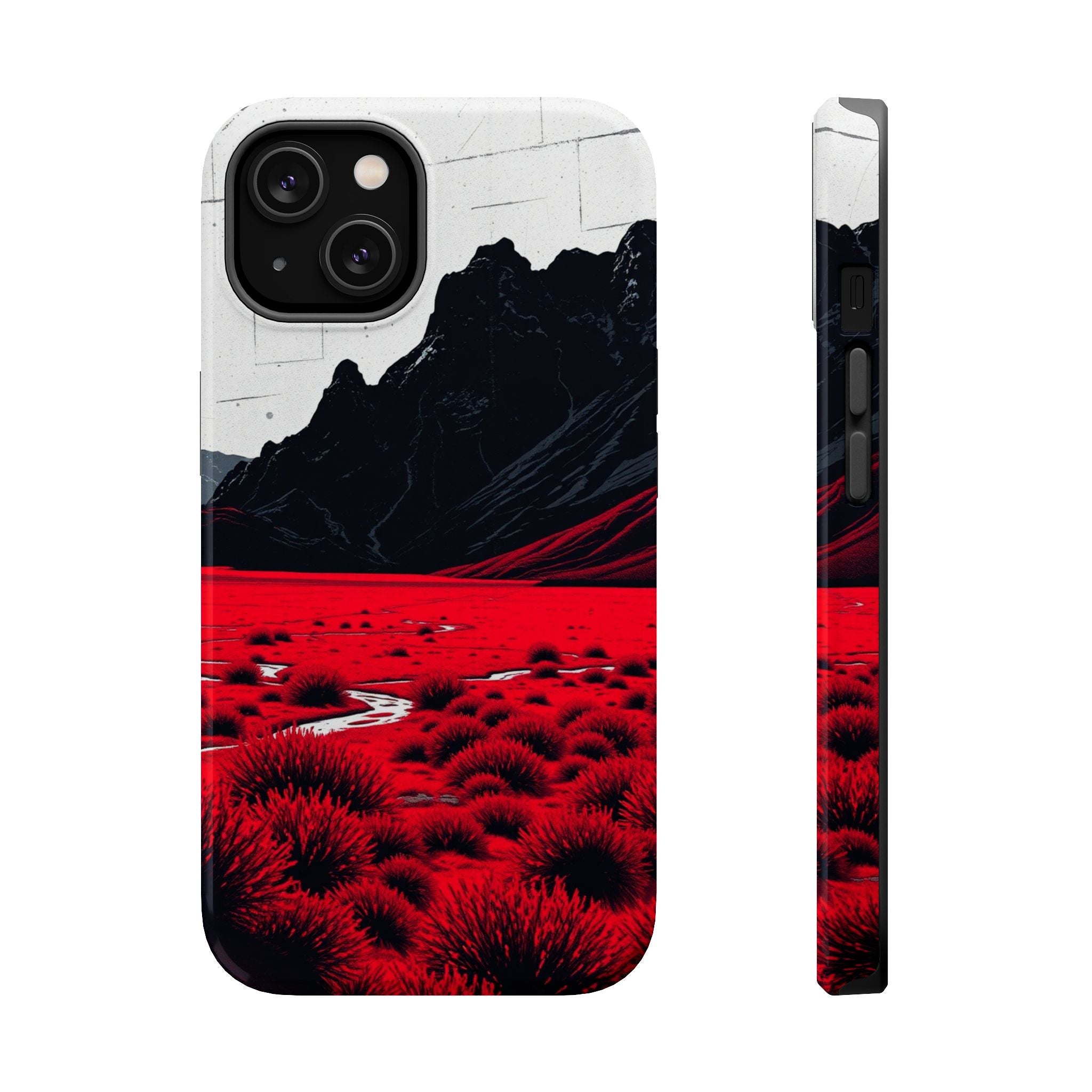 iPhone Black And Crimson Tundra Expanse Slim Everyday iPhone 15 · iPhone Case