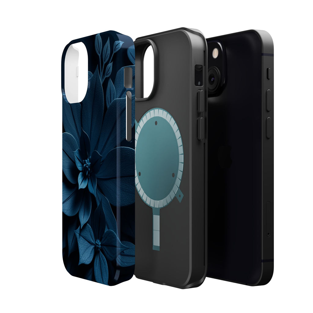 iPhone Midnight Blue And Silver Floral Dark Academia iPhone Slim · iPhone Case