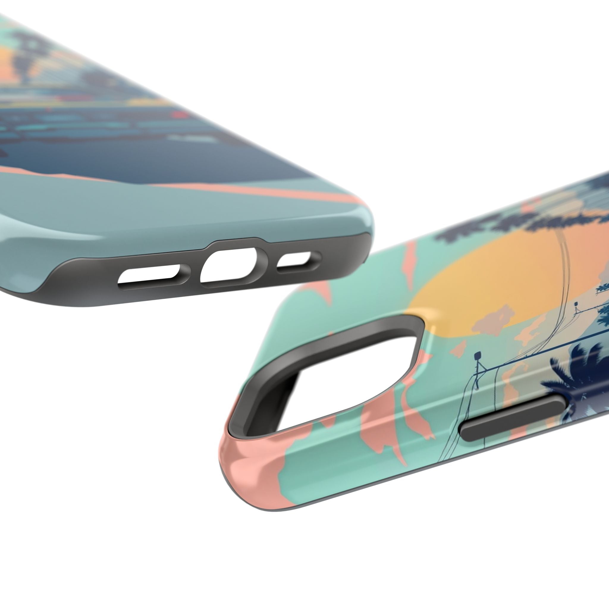 iPhone Sunset Drive 80s Pop Art Bold Slim Everyday Designer Case · iPhone Case