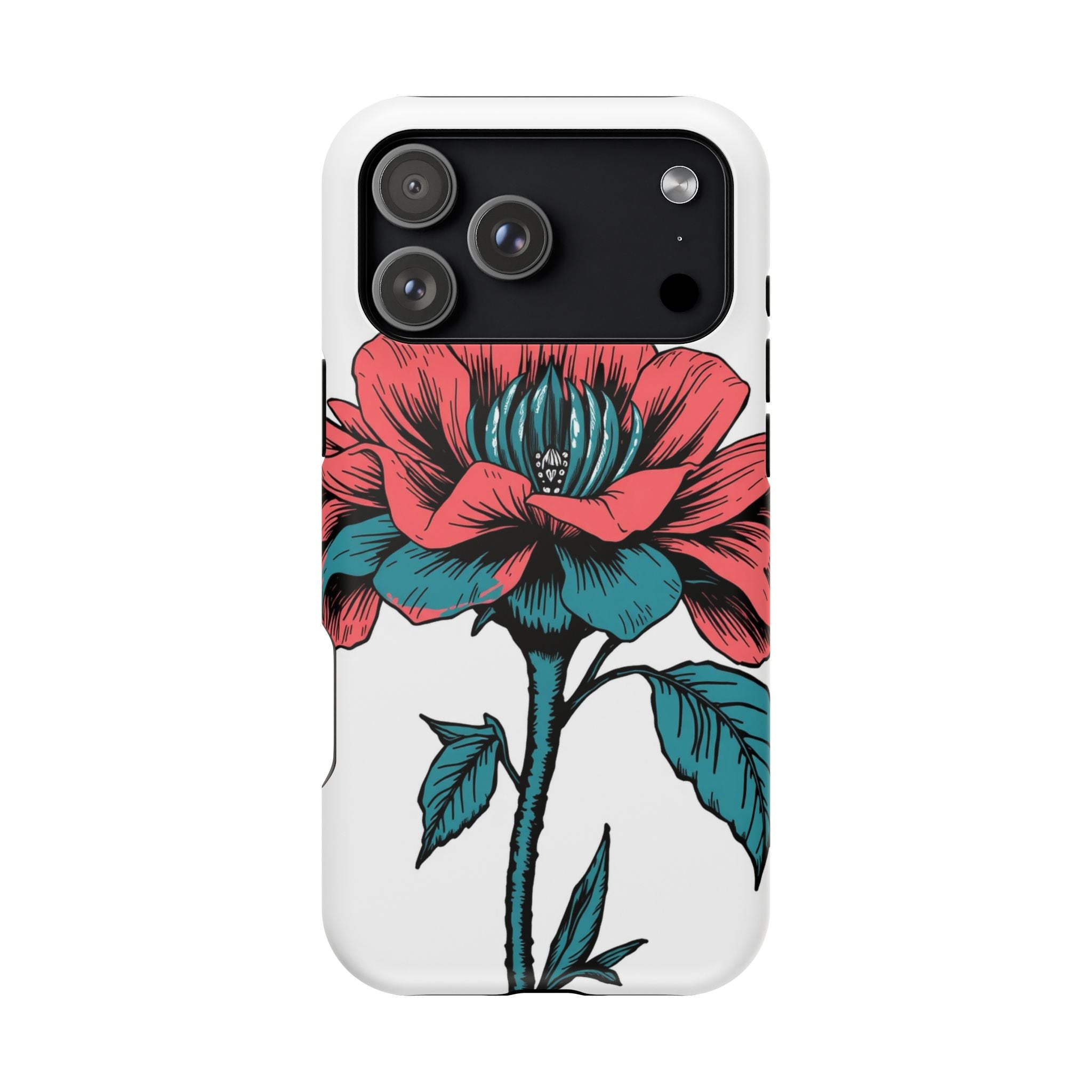 iPhone Garden Party Bloom Dark Gothic Ink Slim Snap Case · iPhone Case
