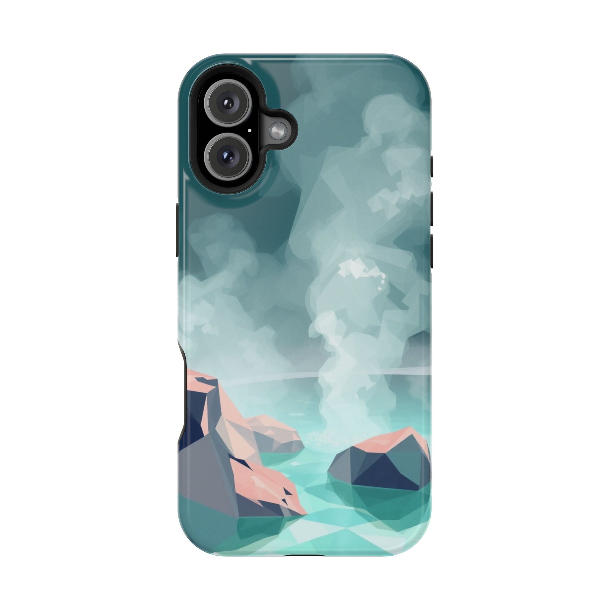iPhone Mint And Blush Hot Spring Steam Slim Everyday iPhone 10 Designer · iPhone