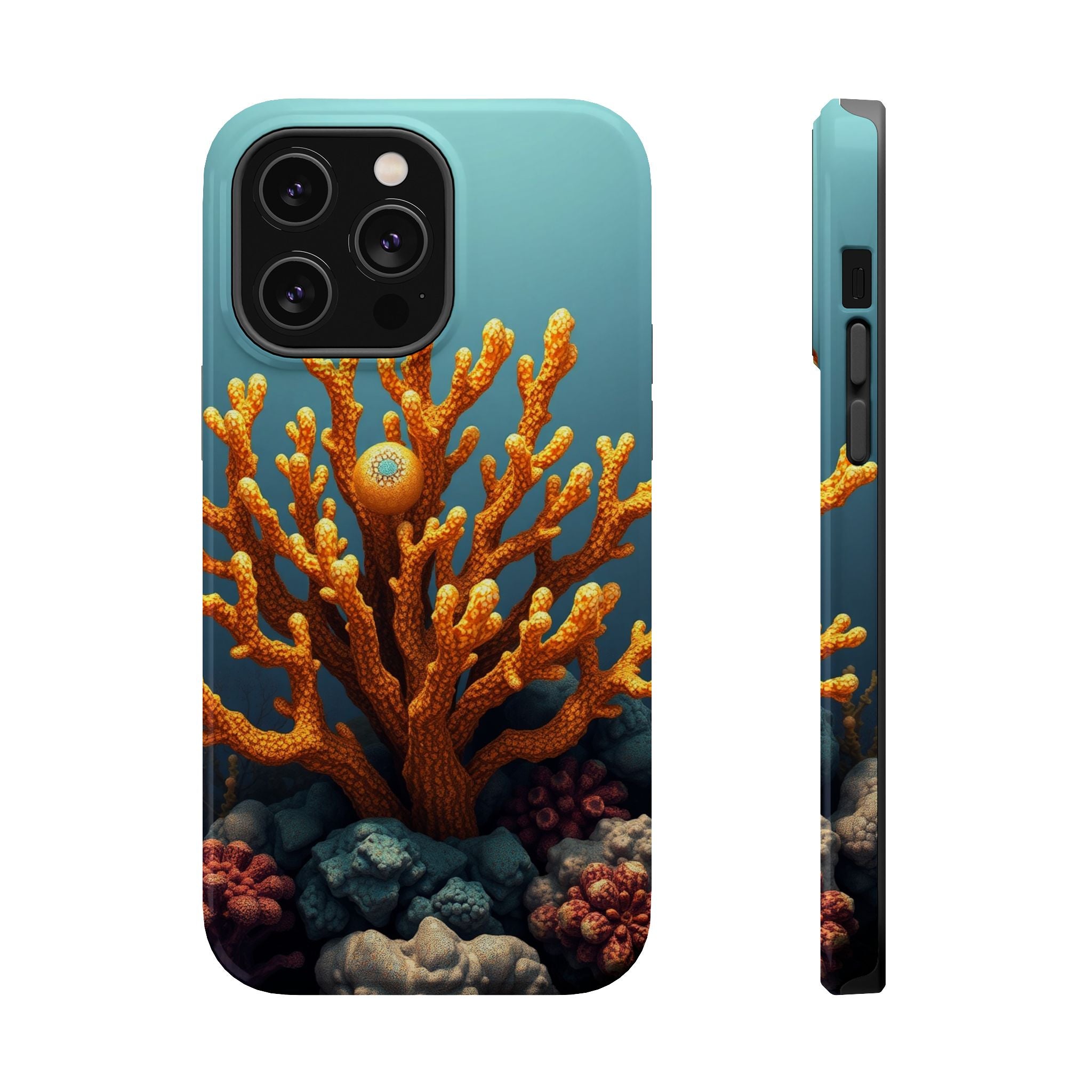 iPhone Mustard And Rust Coral Reef Life Slim Everyday iPhone Designer · iPhone C