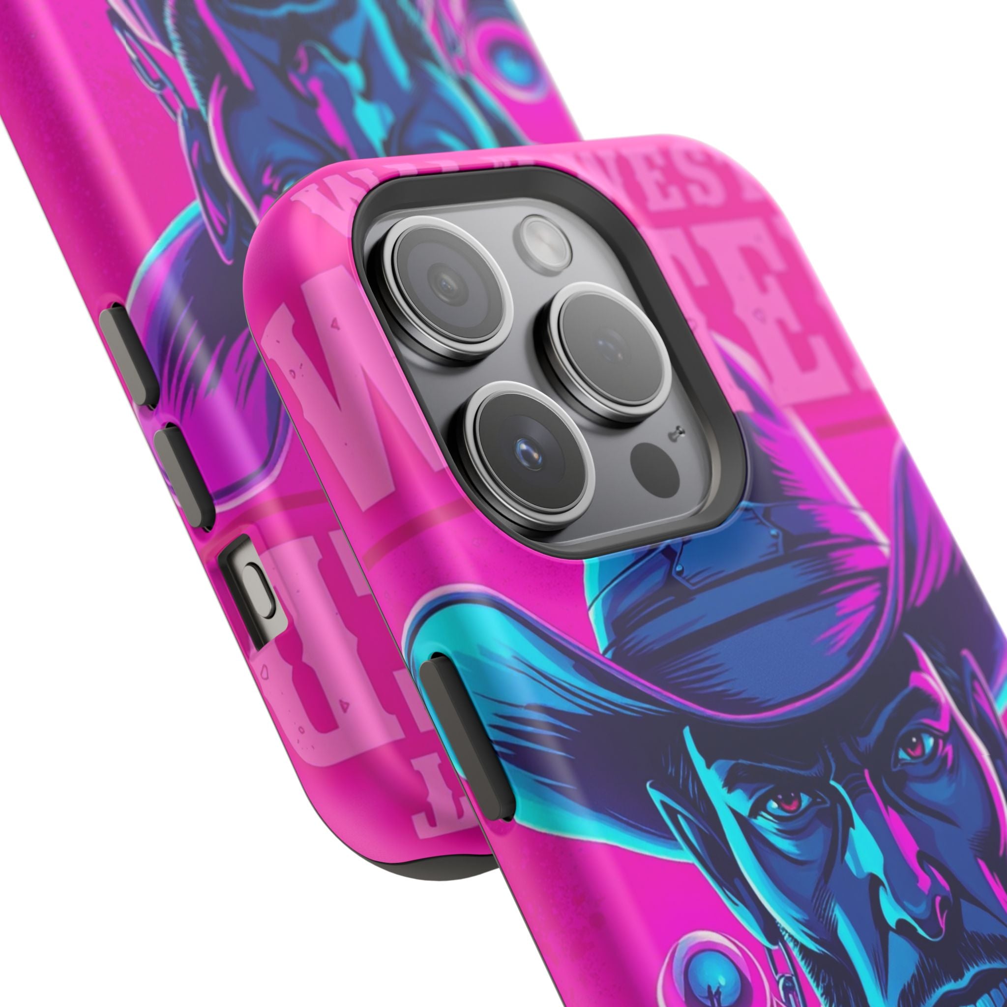 iPhone Wild West Wanted Neon Cyberpunk Slim Everyday Designer Case · iPhone Case