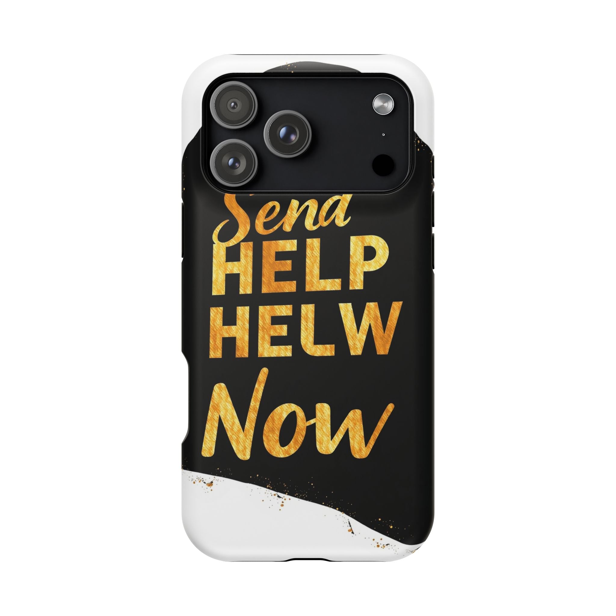 iPhone Send Help Now Enchanted Art Bold Modern Everyday Snap Case · iPhone Case