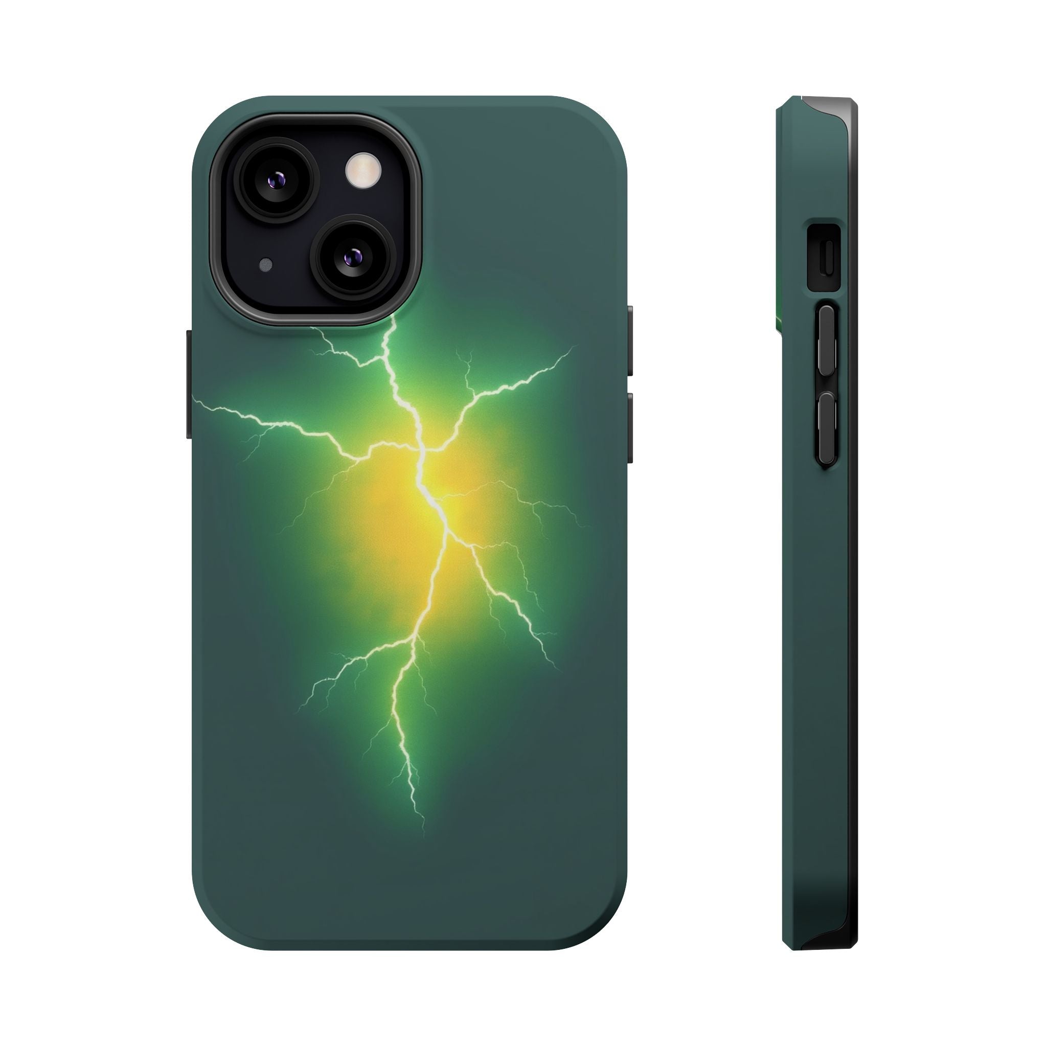 iPhone Emerald Green And Gold Prairie Lightning Soft iPhone Finish · iPhone Case