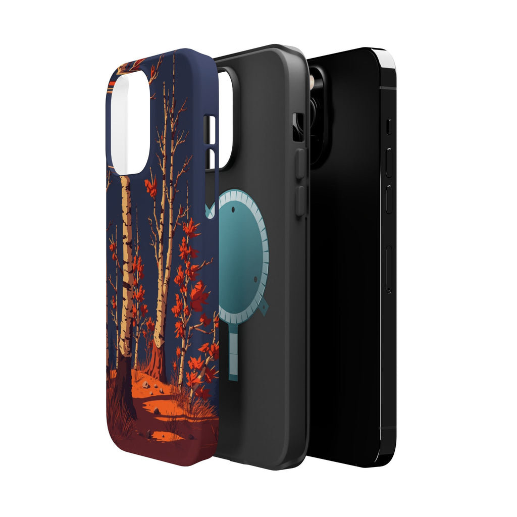 iPhone Birch Grove Pixel Art -Bit Bold Modern Everyday Snap Case · iPhone Case