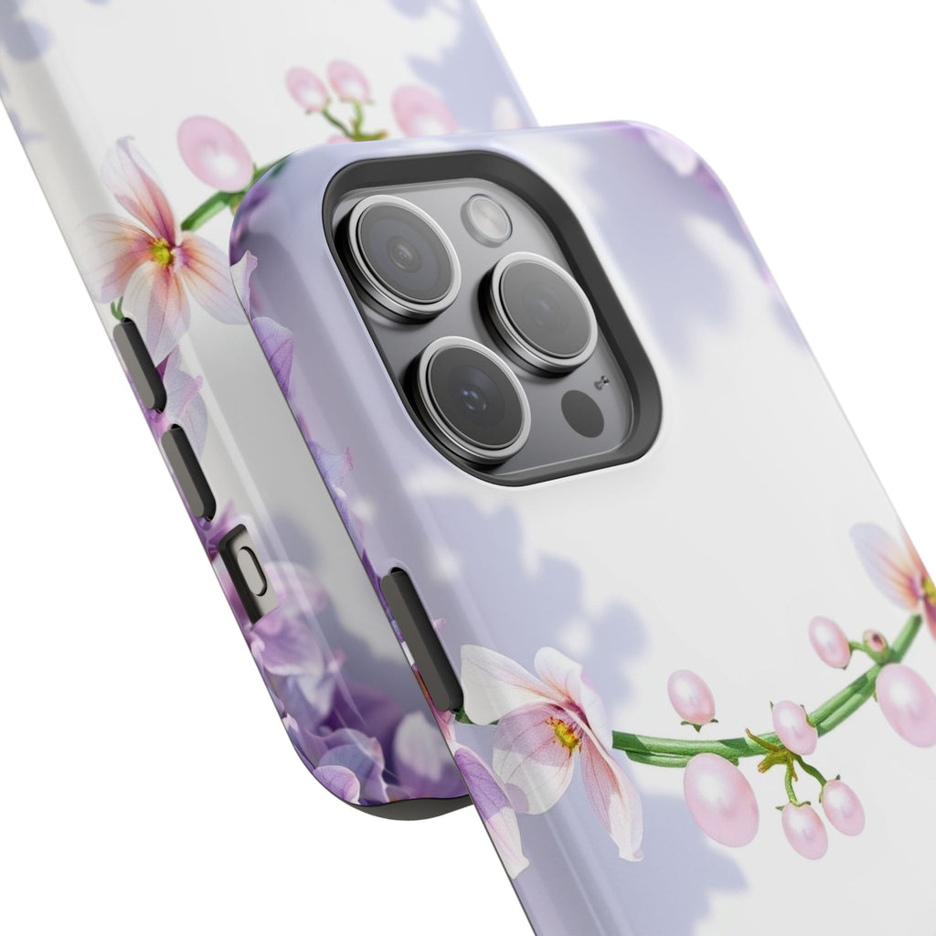 iPhone Vibrant Floral Crown Design Clean Minimal Snap Cas Slim Snap Case · iPhon