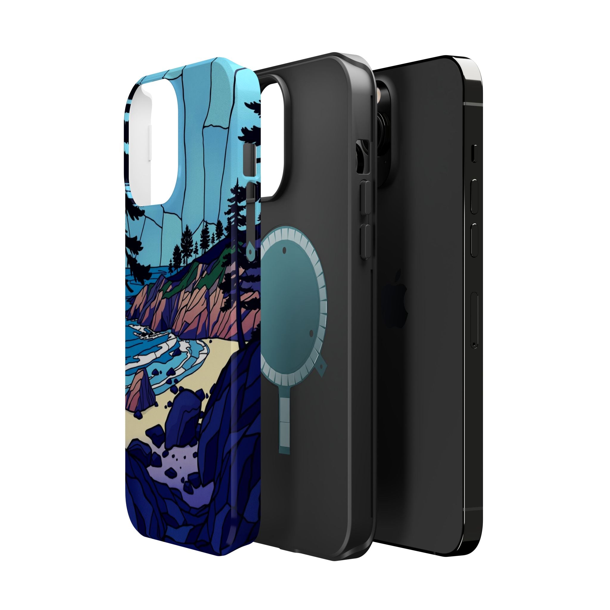 iPhone Indigo And Violet Pebble Beach Slim Everyday iPhone 11 Designer · iPhone